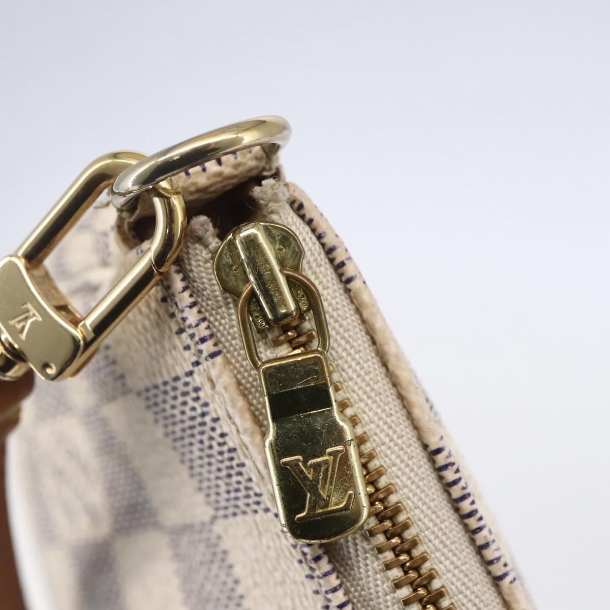 LOUIS VUITTON Damier Azur Pochette Accessoires Pouch N51986 LV Auth 154859