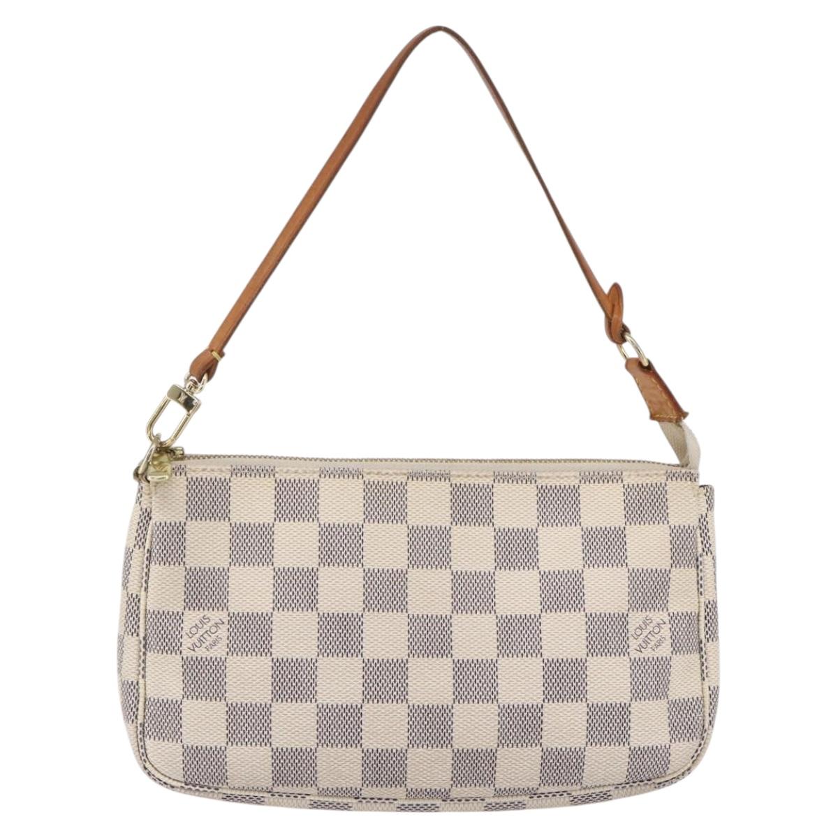 LOUIS VUITTON Damier Azur Pochette Accessoires Pouch N51986 LV Auth 154859