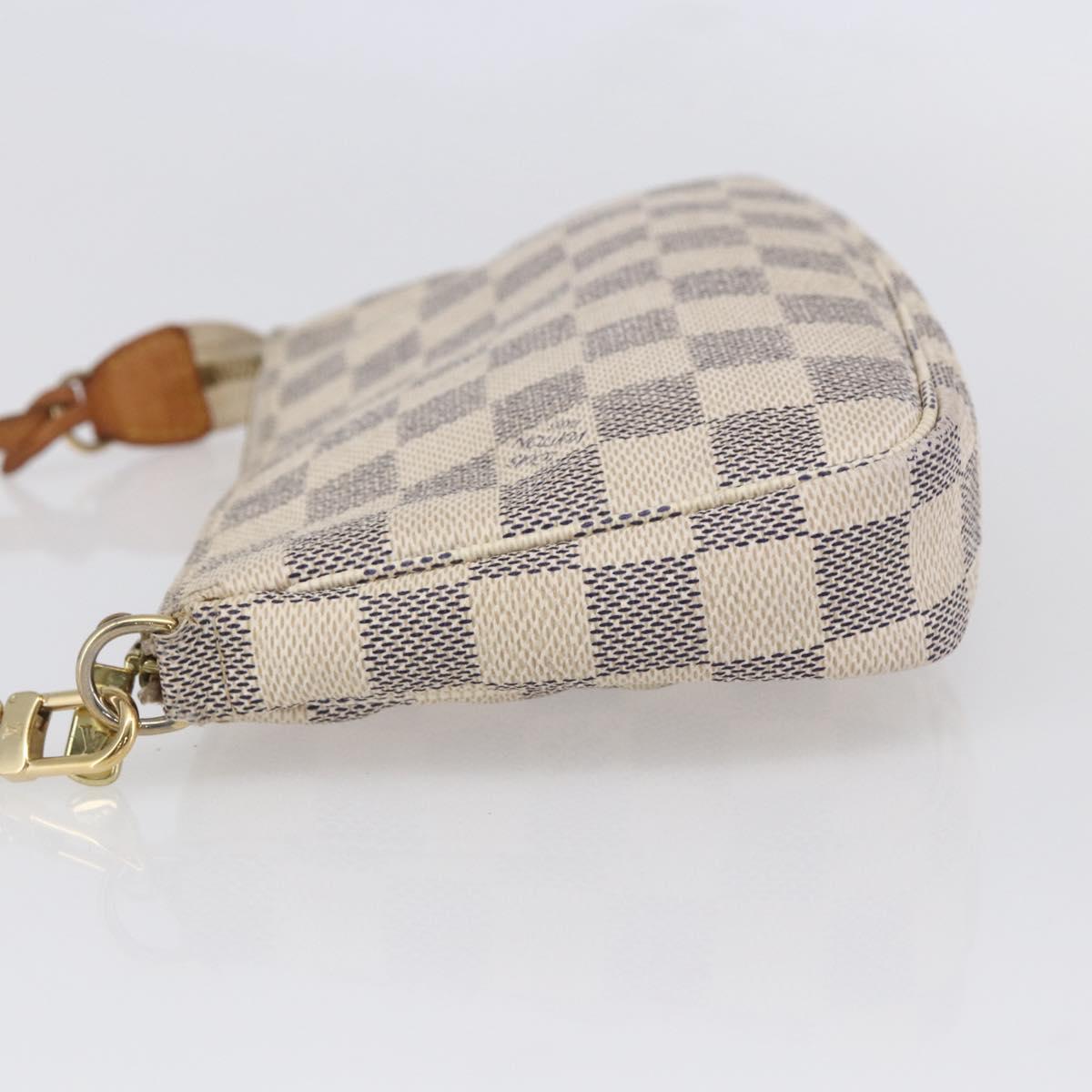 LOUIS VUITTON Damier Azur Pochette Accessoires Pouch N51986 LV Auth 154859