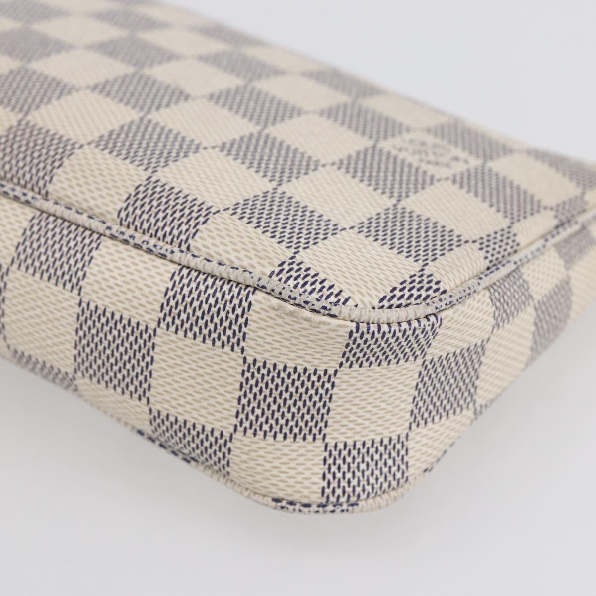 LOUIS VUITTON Damier Azur Pochette Accessoires Pouch N51986 LV Auth 154860M