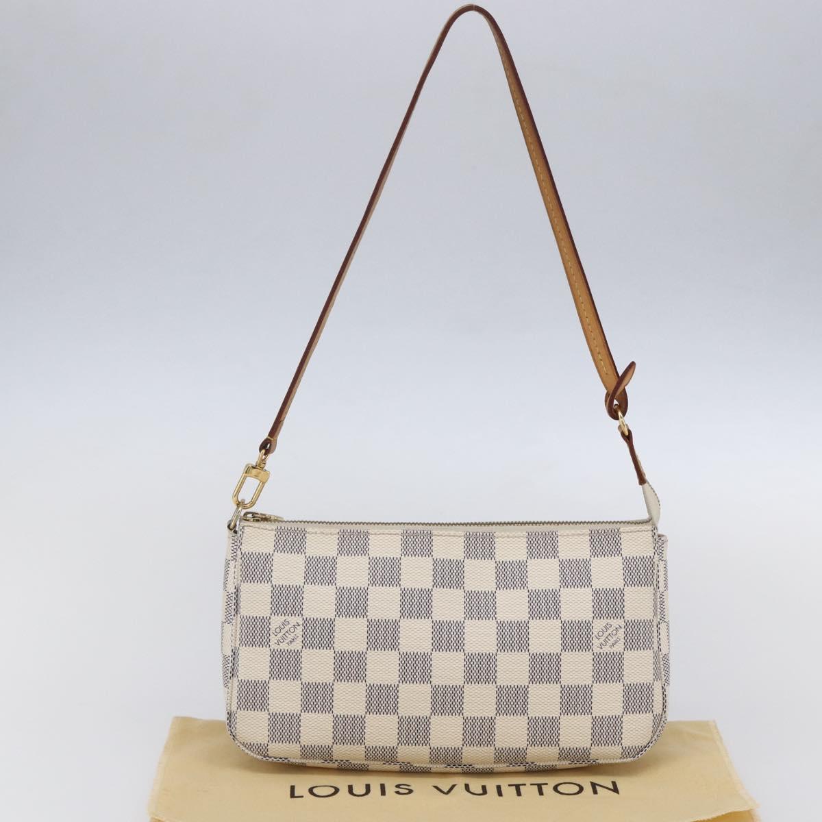 LOUIS VUITTON Damier Azur Pochette Accessoires Pouch N51986 LV Auth 154860M