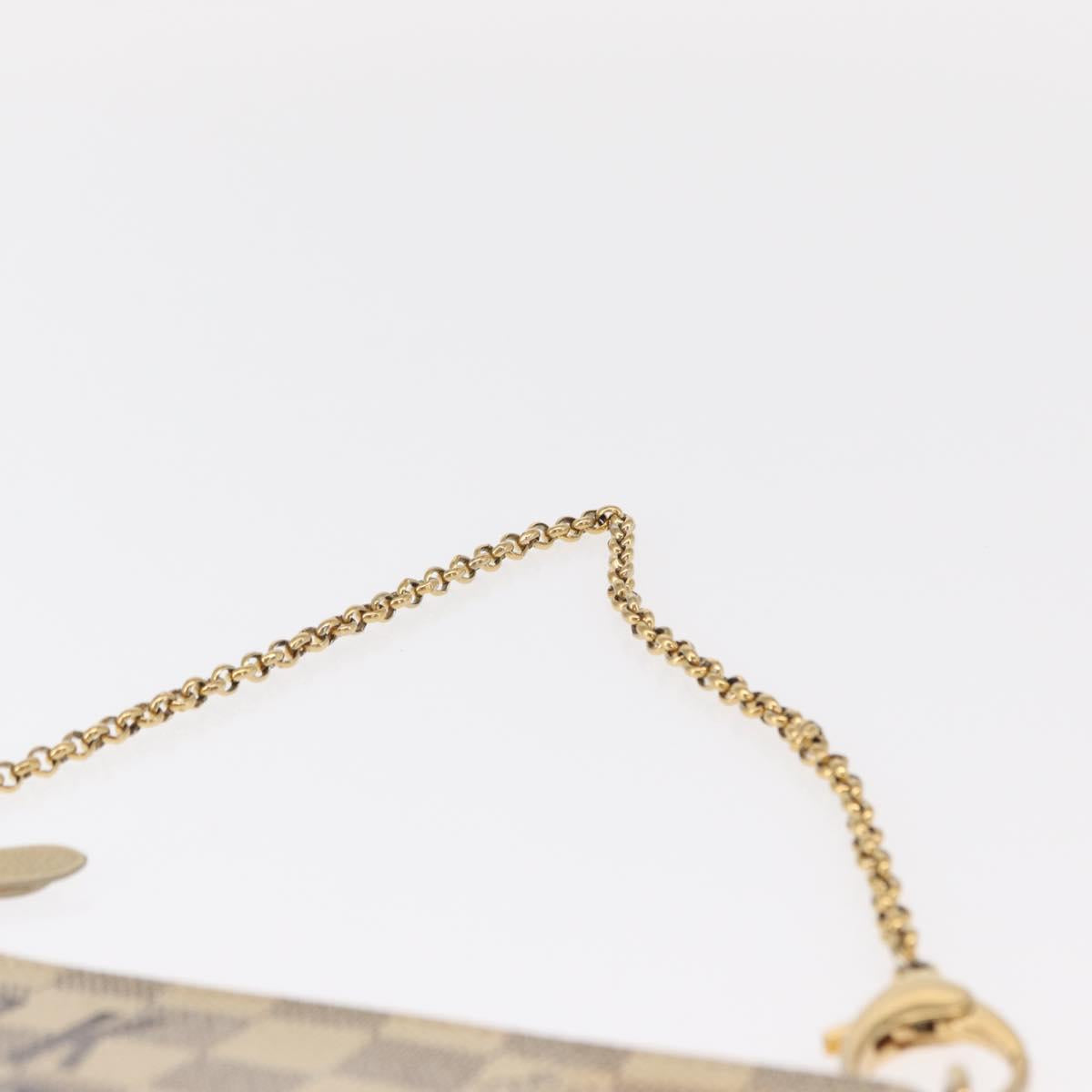 LOUIS VUITTON Damier Azur Pochette Mira MM Accessory Pouch N63090 LV Auth 154861