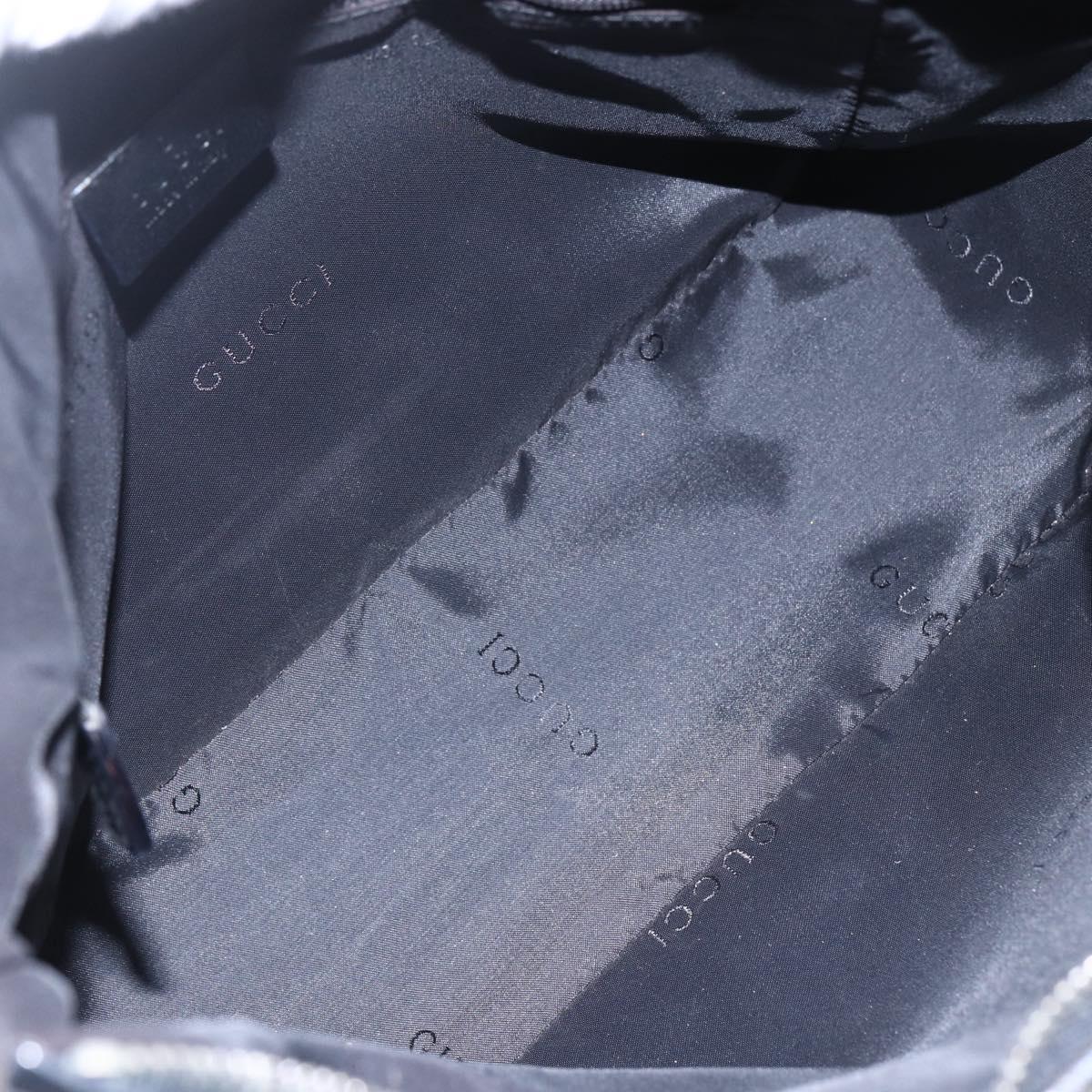 GUCCI GG Canvas Shoulder Bag Black Silver 001 3766 2123 Auth 154866