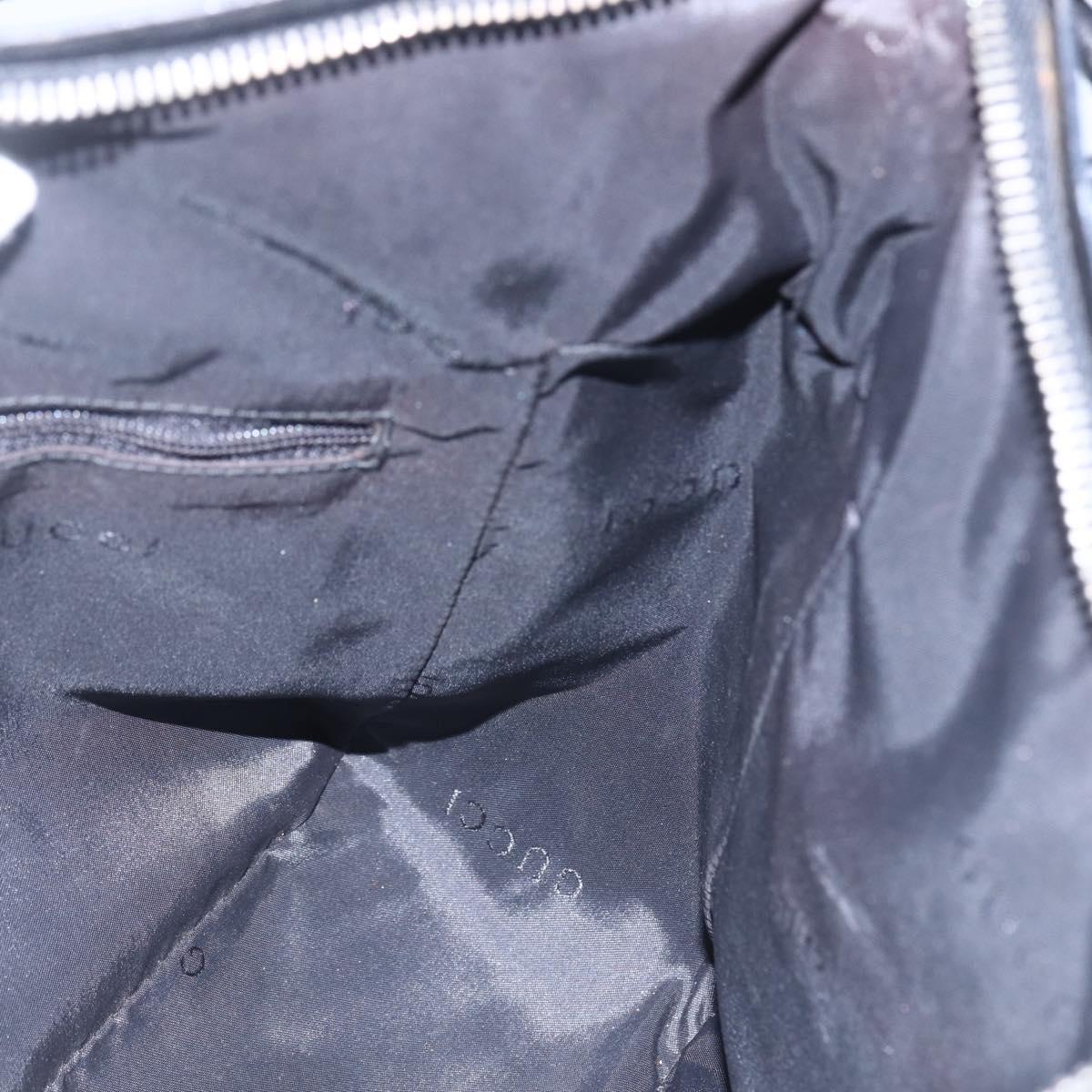 GUCCI GG Canvas Shoulder Bag Black Silver 001 3766 2123 Auth 154866