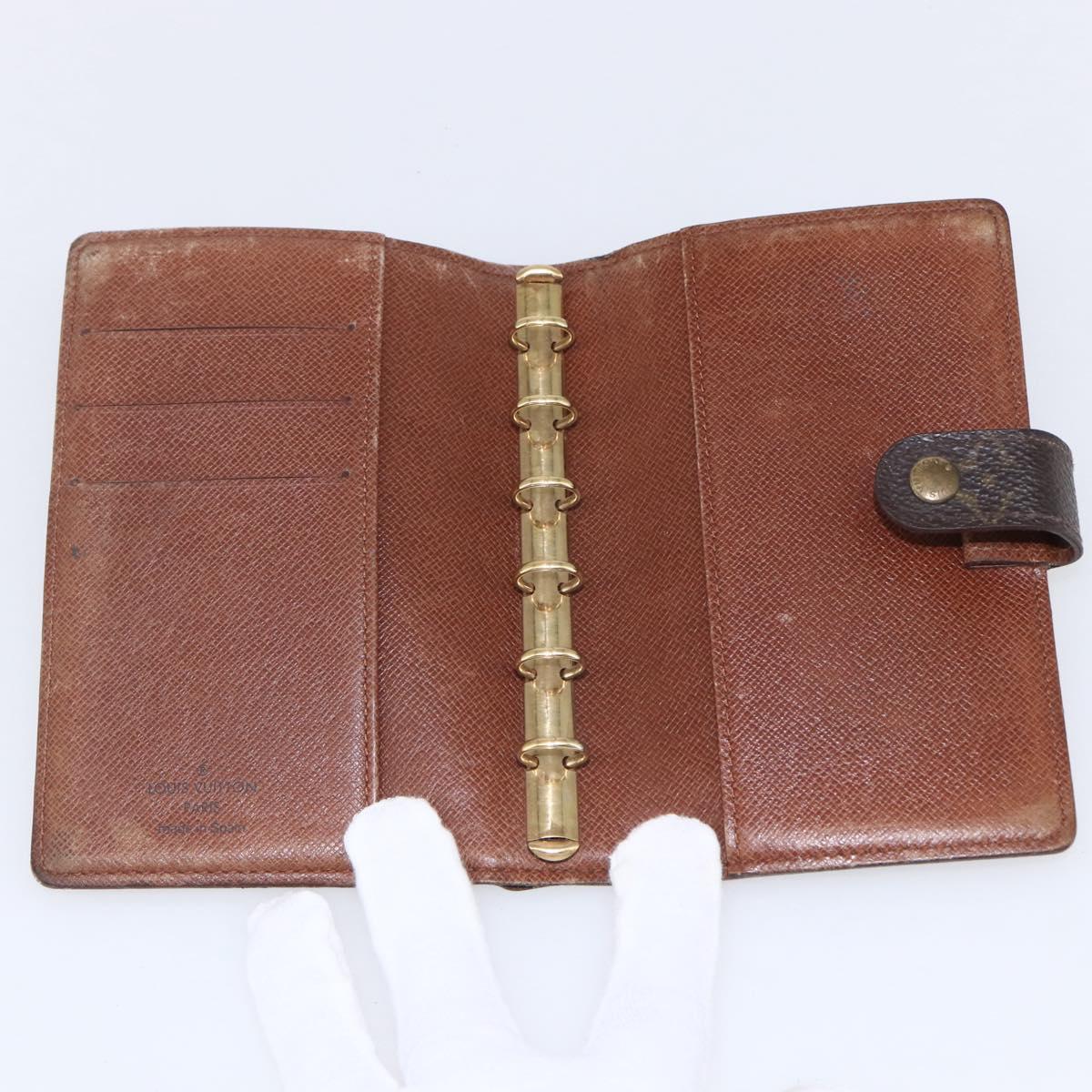LOUIS VUITTON Monogram Agenda PM Day Planner Cover R20005 LV Auth 154868