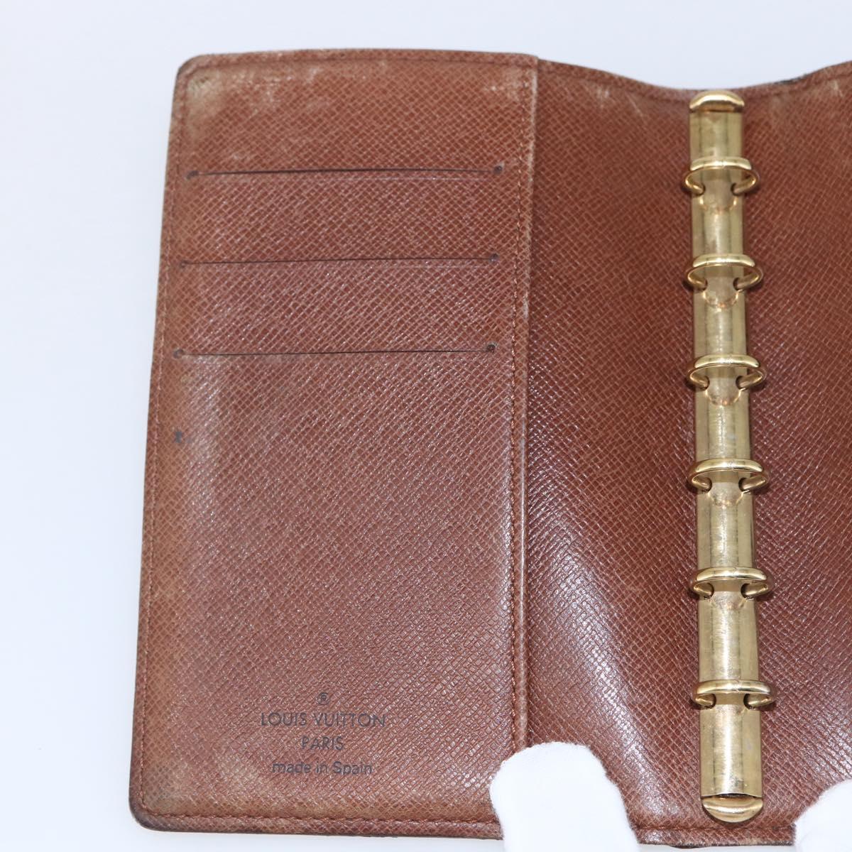 LOUIS VUITTON Monogram Agenda PM Day Planner Cover R20005 LV Auth 154868