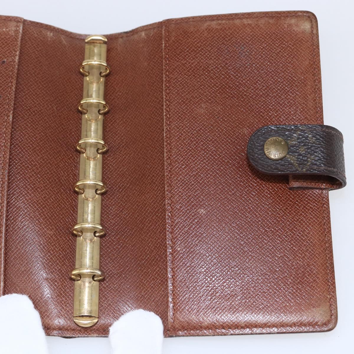 LOUIS VUITTON Monogram Agenda PM Day Planner Cover R20005 LV Auth 154868