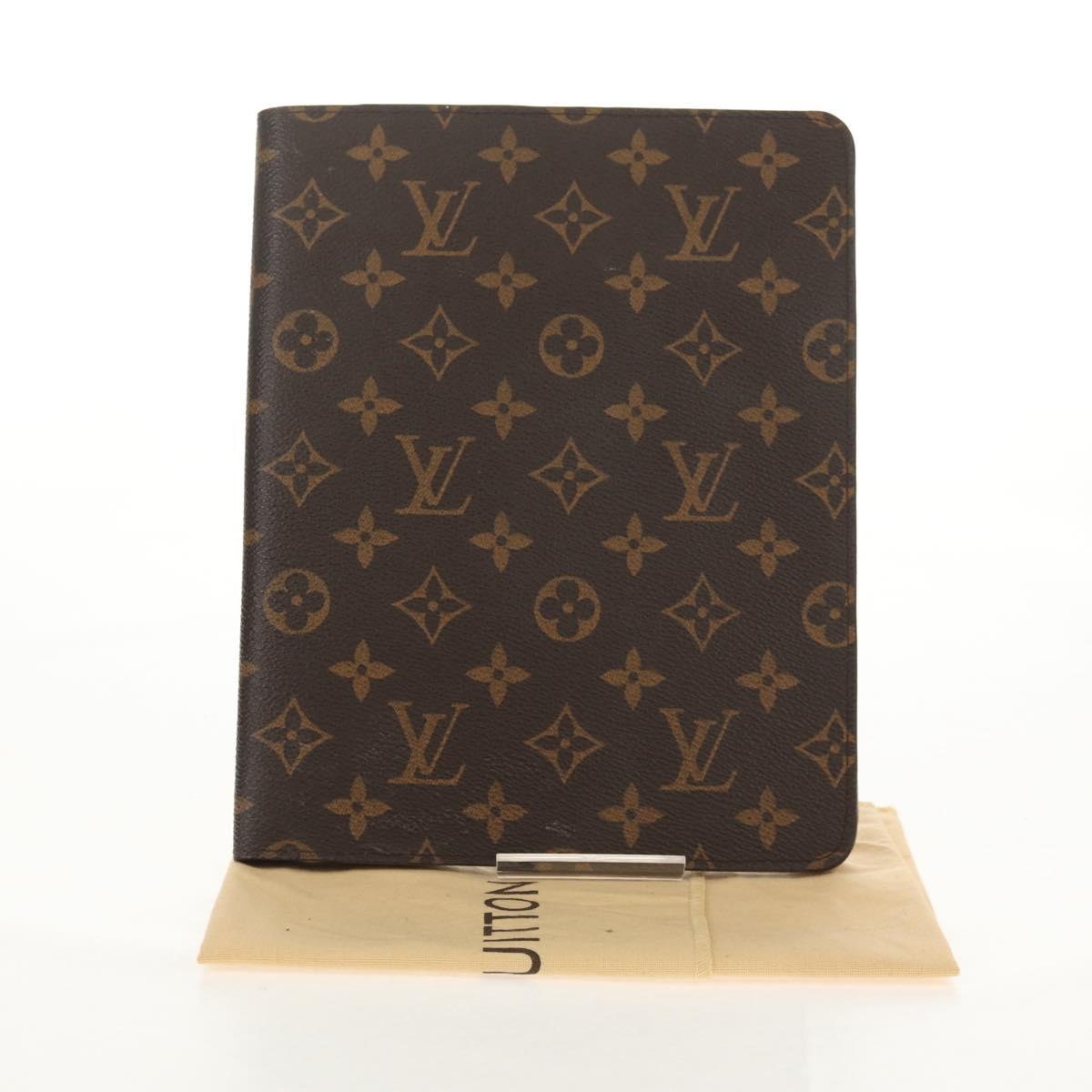 LOUIS VUITTON Monogram Agenda Bureau Day Planner Cover R20100 LV Auth 154869A