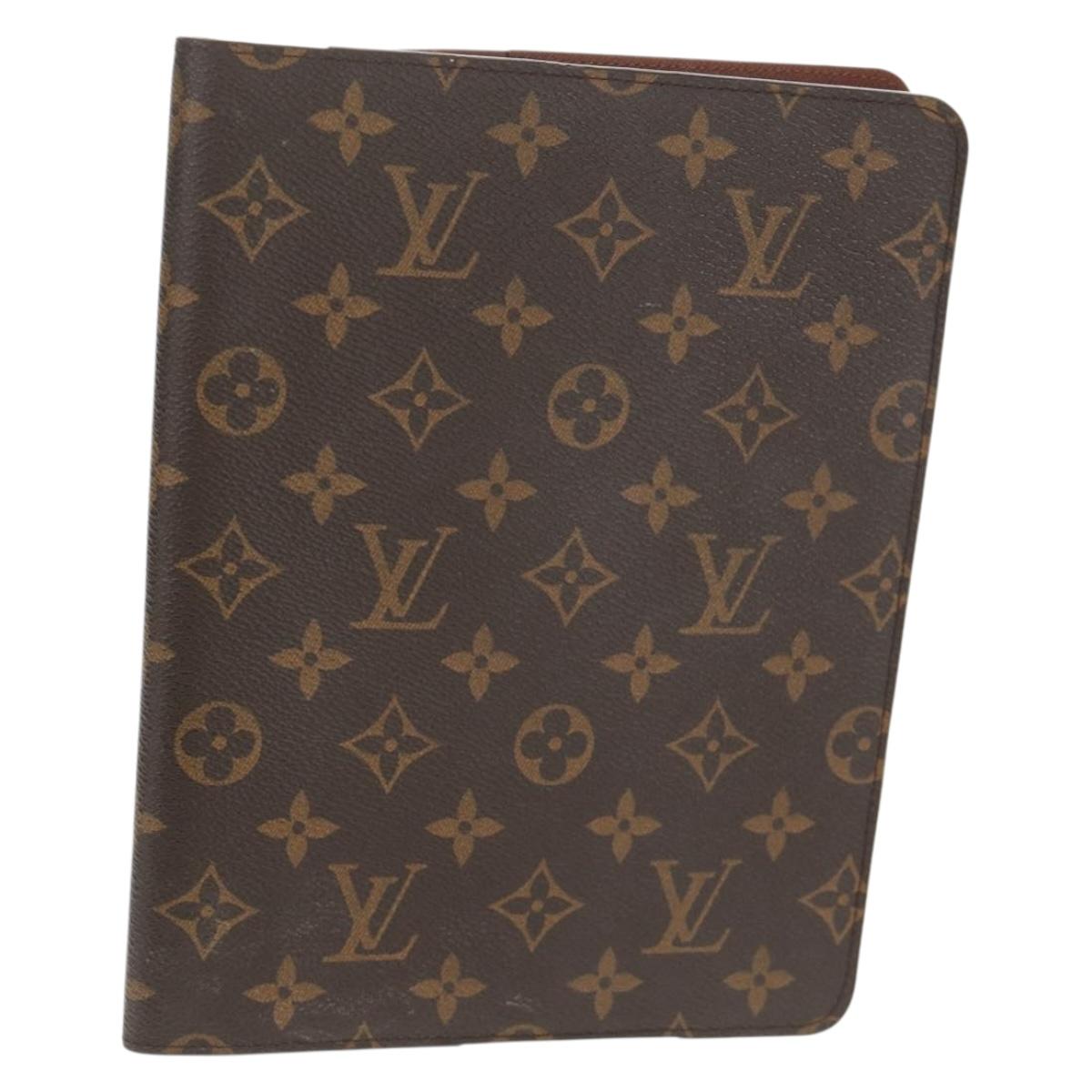 LOUIS VUITTON Monogram Agenda Bureau Day Planner Cover R20100 LV Auth 154869A