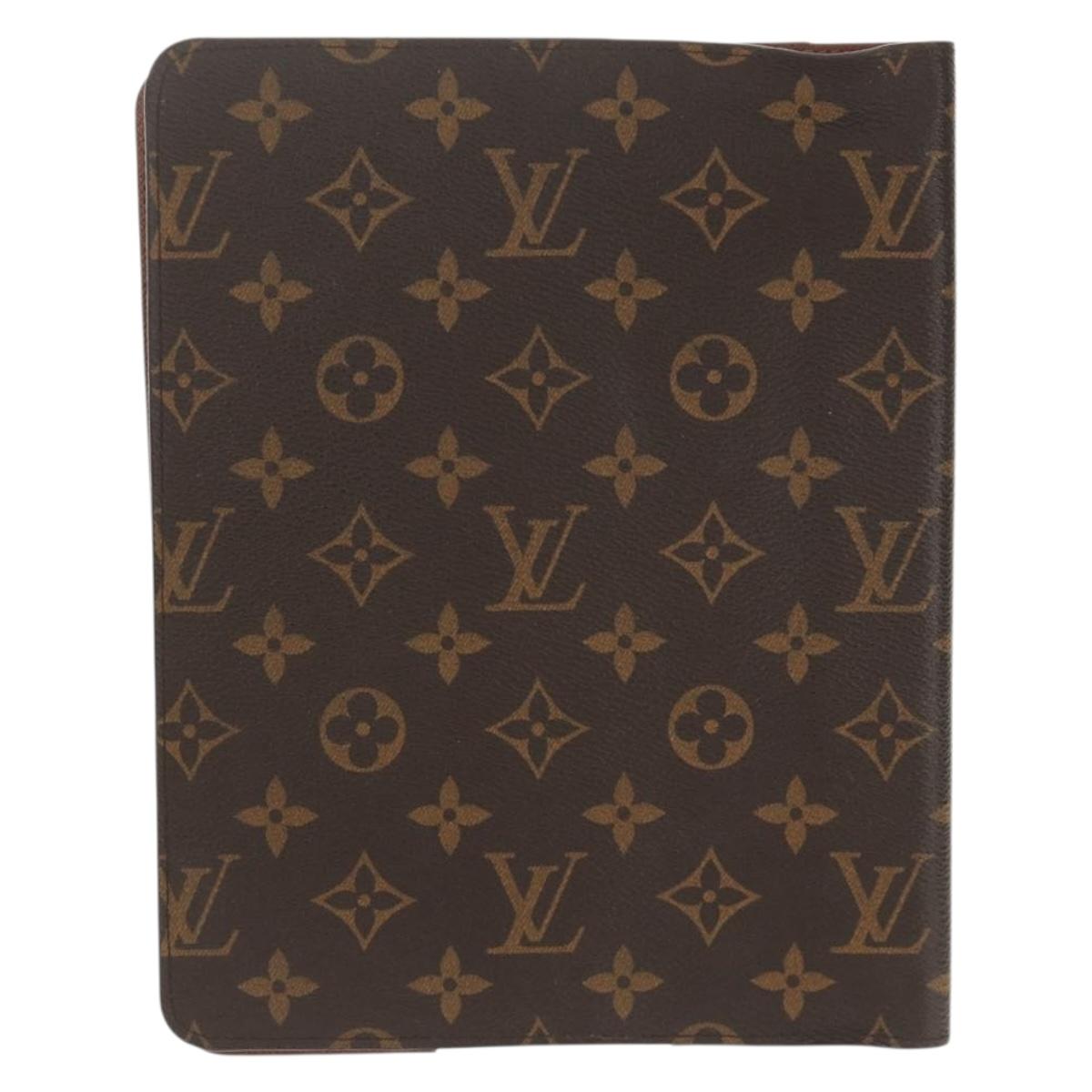 LOUIS VUITTON Monogram Agenda Bureau Day Planner Cover R20100 LV Auth 154869A