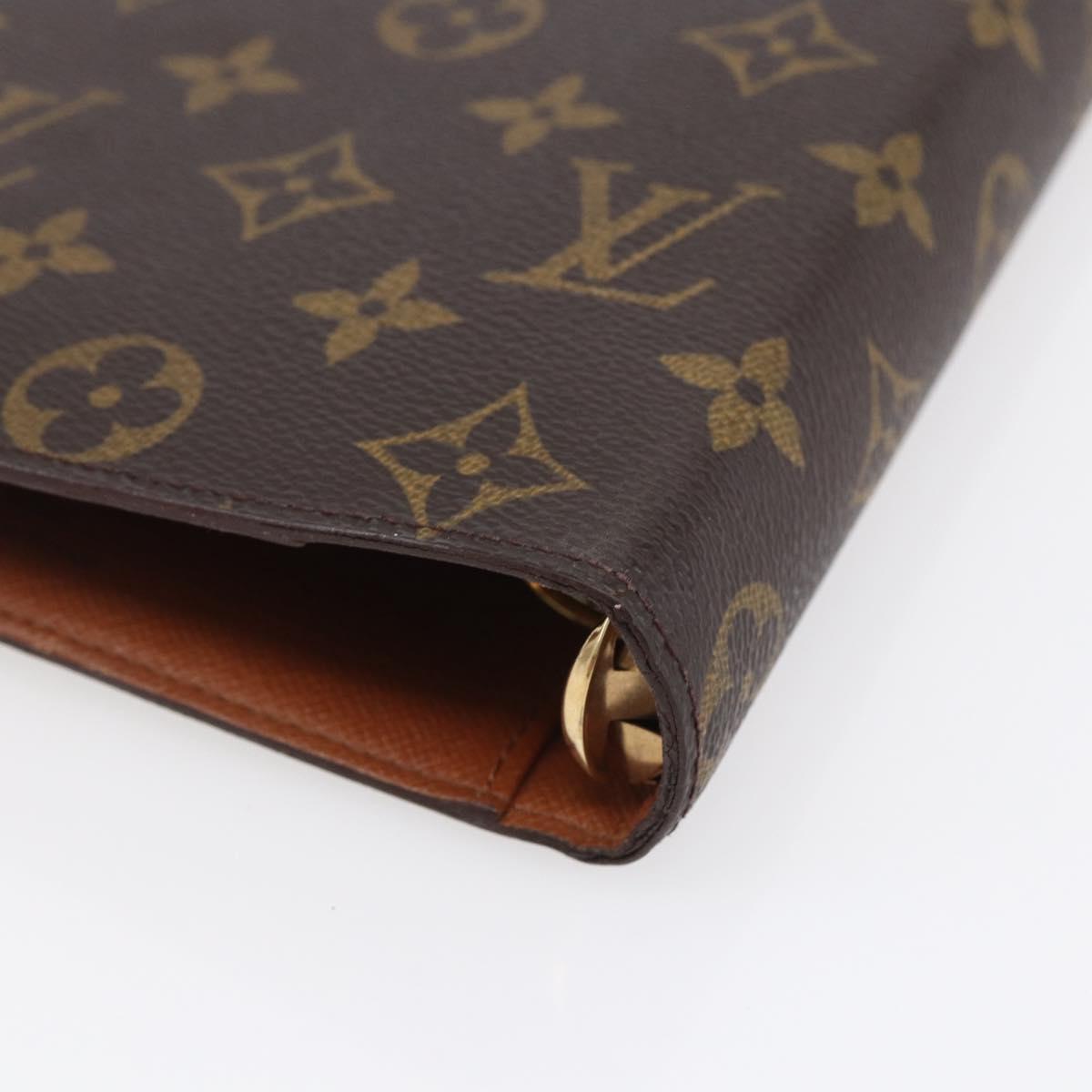 LOUIS VUITTON Monogram Agenda MM Day Planner Cover R20105 LV Auth 154870