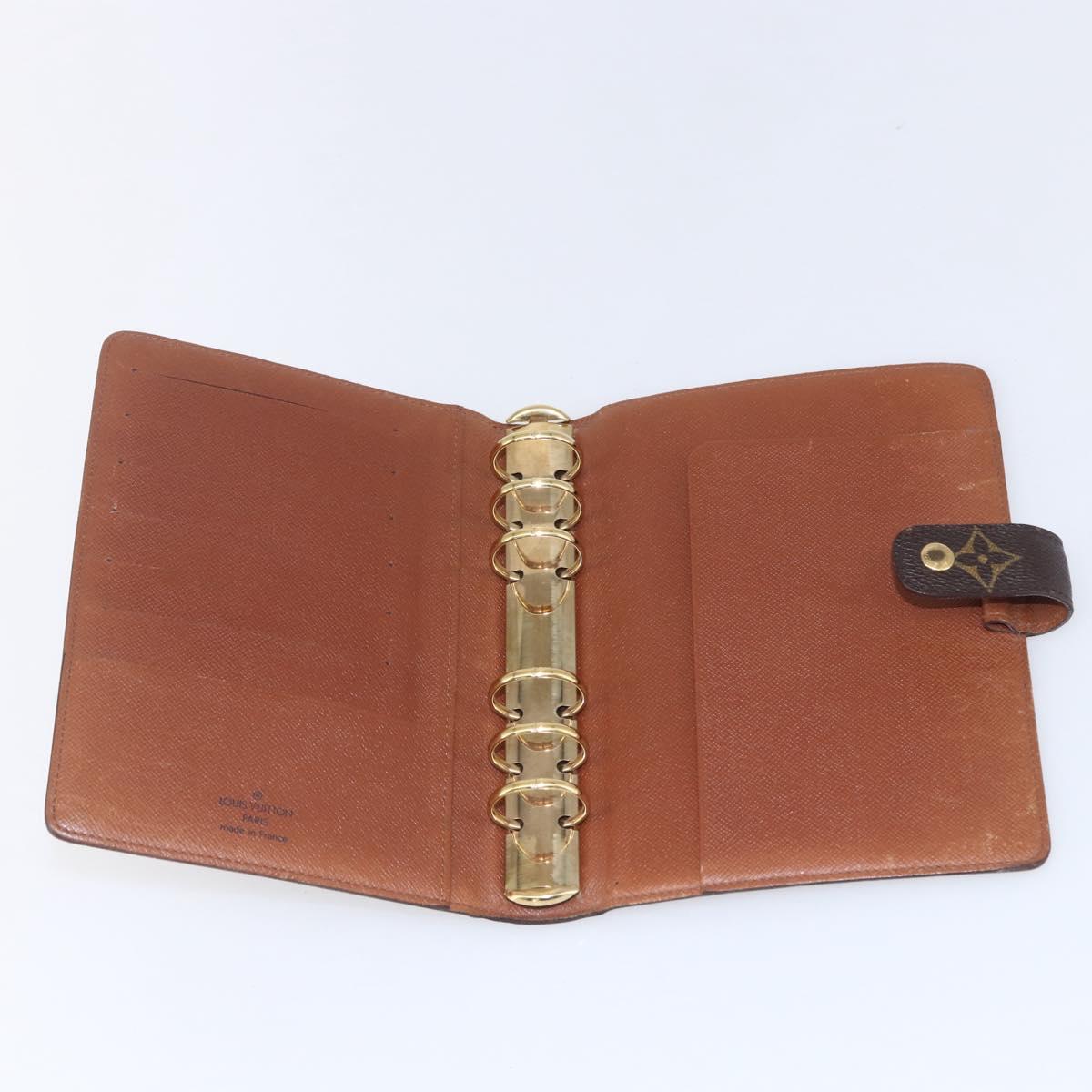 LOUIS VUITTON Monogram Agenda MM Day Planner Cover R20105 LV Auth 154870