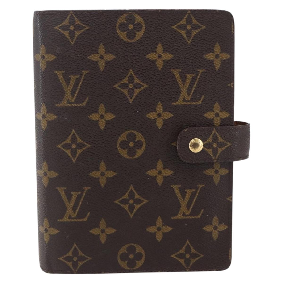 LOUIS VUITTON Monogram Agenda MM Day Planner Cover R20105 LV Auth 154870