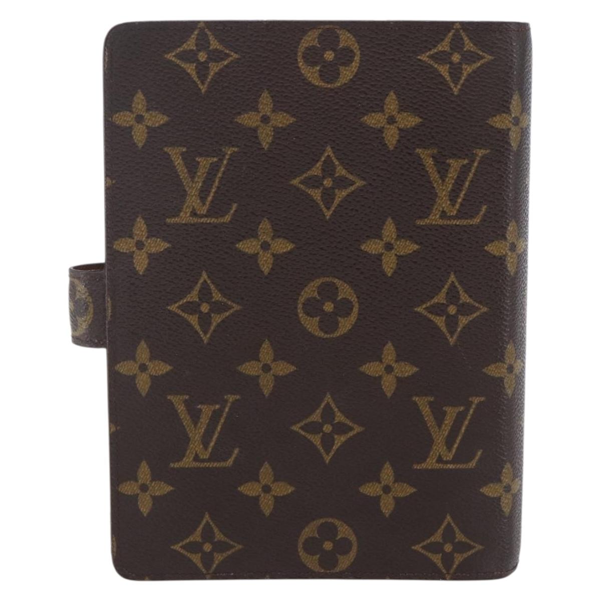 LOUIS VUITTON Monogram Agenda MM Day Planner Cover R20105 LV Auth 154870