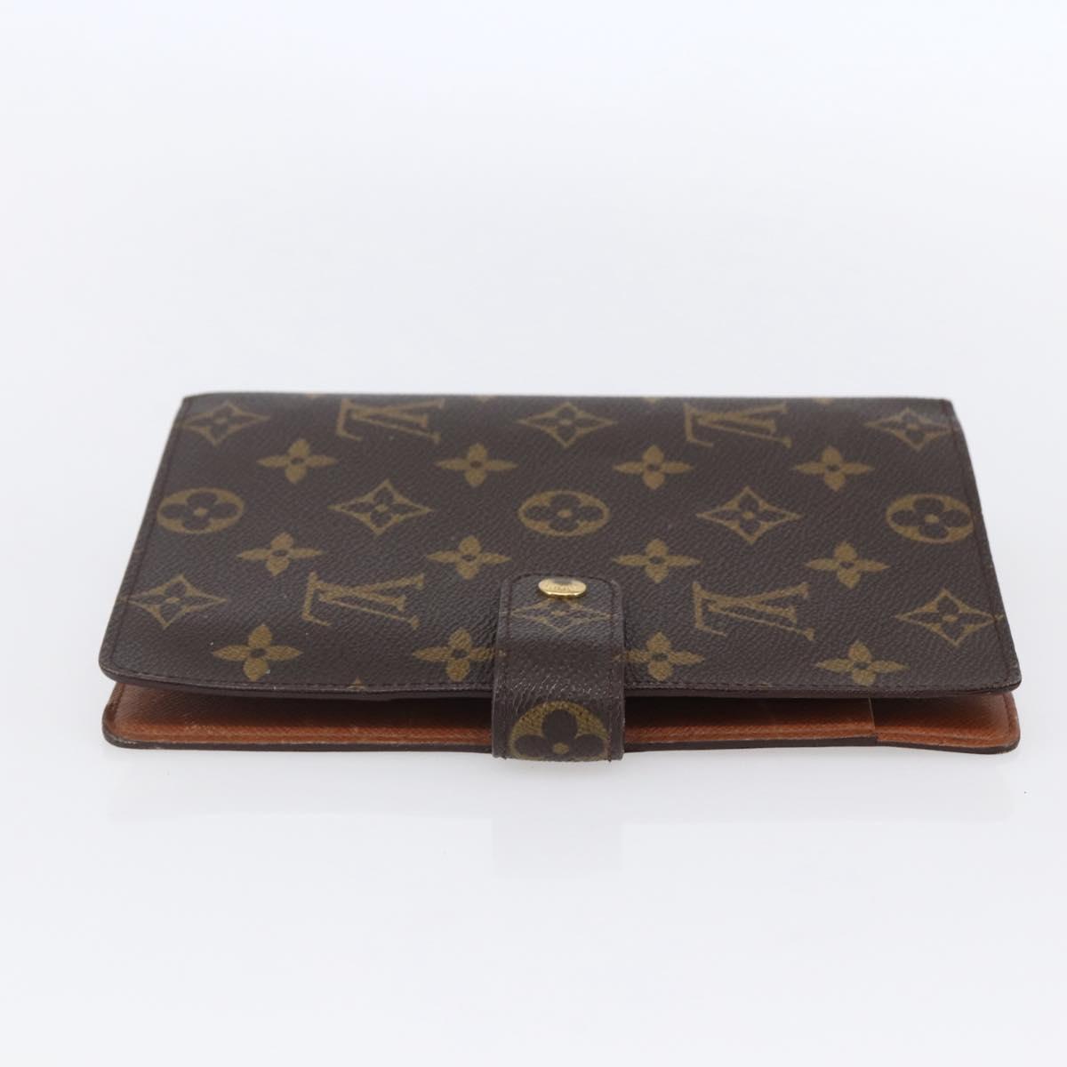 LOUIS VUITTON Monogram Agenda MM Day Planner Cover R20105 LV Auth 154870