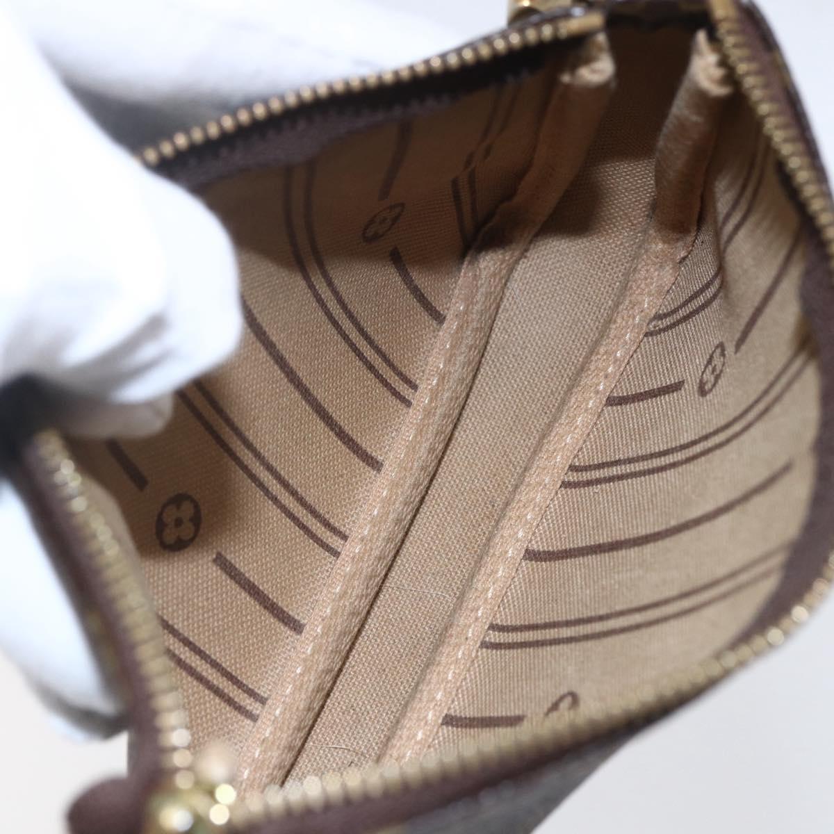 LOUIS VUITTON Monogram T&B Mini Pochette Accessoires Pouch M60153 LV Auth 154886