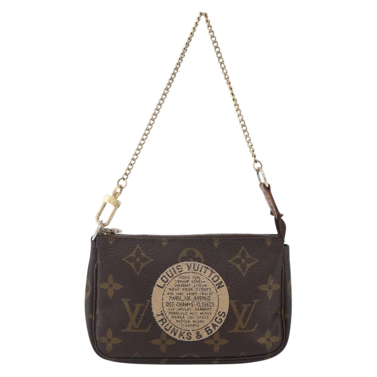 LOUIS VUITTON Monogram T&B Mini Pochette Accessoires Pouch M60153 LV Auth 154886