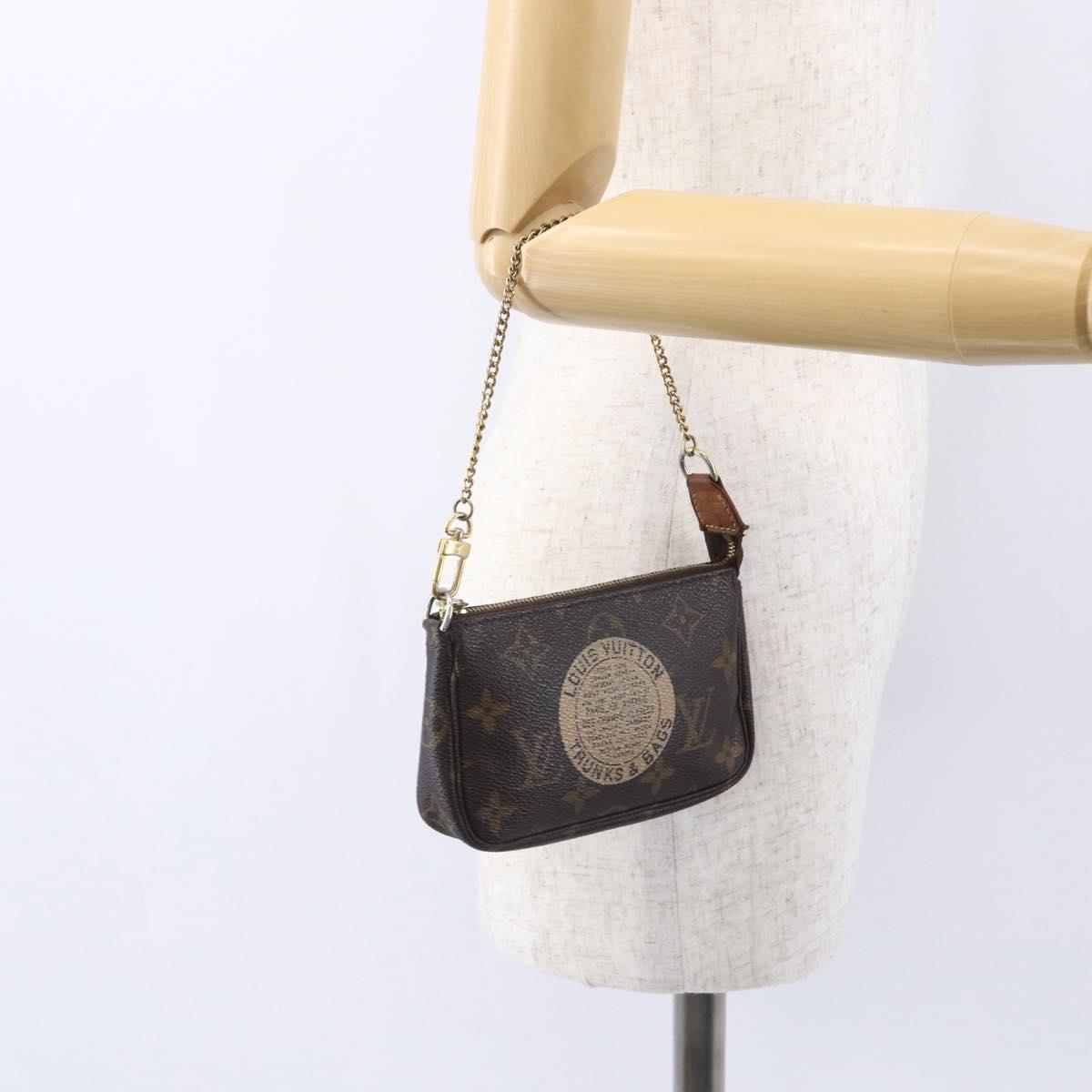 LOUIS VUITTON Monogram T&B Mini Pochette Accessoires Pouch M60153 LV Auth 154886