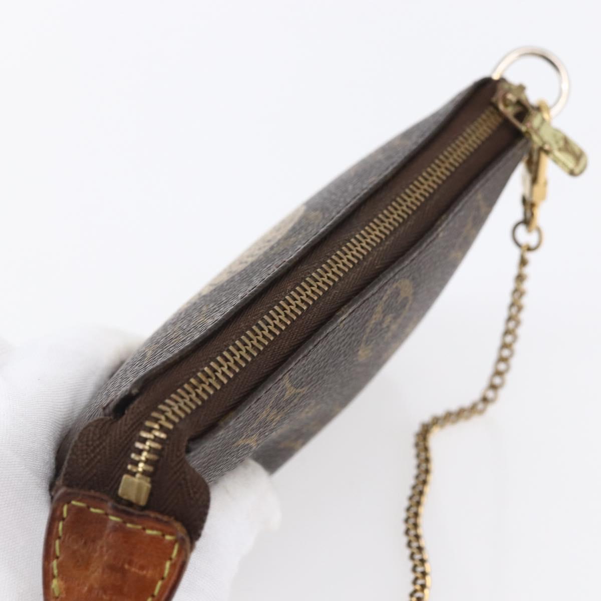 LOUIS VUITTON Monogram T&B Mini Pochette Accessoires Pouch M60153 LV Auth 154886