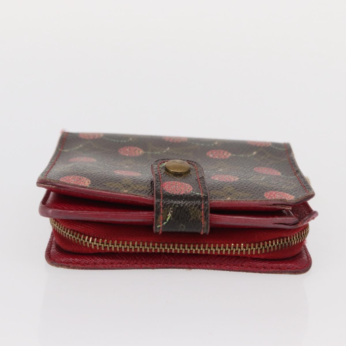 LOUIS VUITTON Monogram Cherry Compact Zip Bifold Wallet M95005 LV Auth 154887