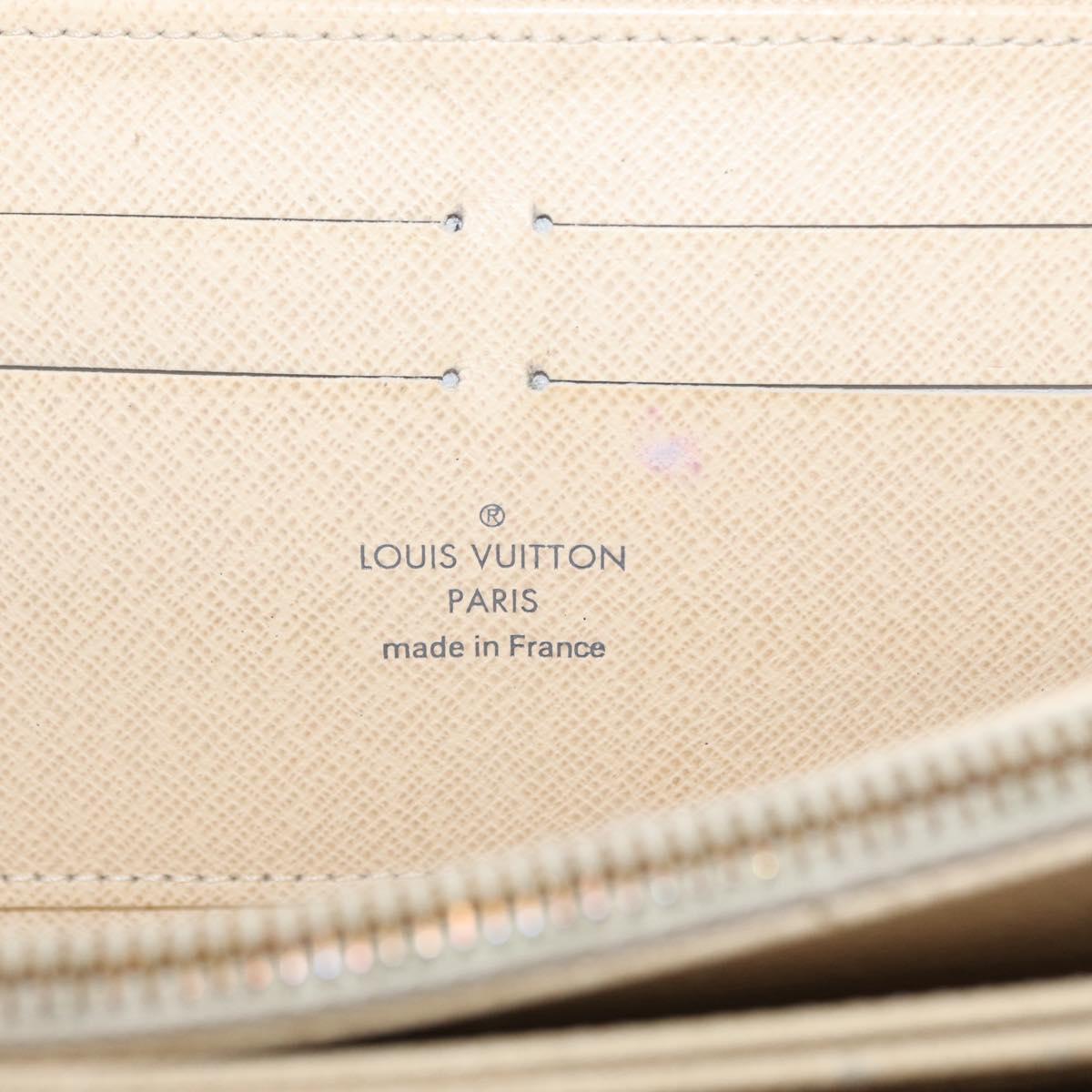 LOUIS VUITTON Damier Azur Zippy Wallet Long Wallet N60019 LV Auth 154889