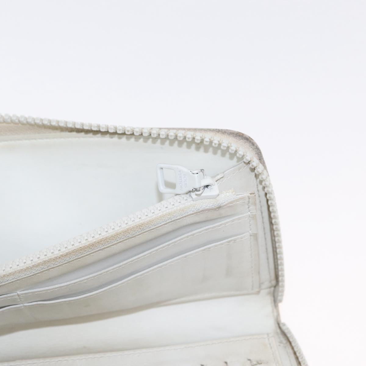 LOUIS VUITTON Monogram Empreinte Zippy Wallet Vertical Neige M80337 Auth 154891