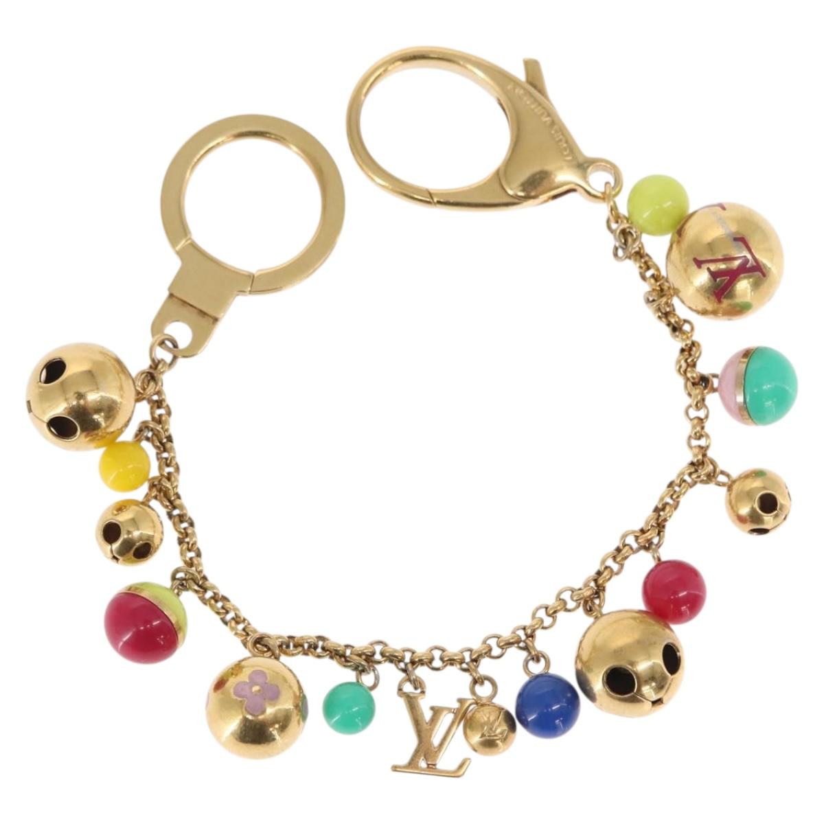 LOUIS VUITTON Porte Chainne Grullo metal Multicolor Gold Tone M62226 Auth 154893