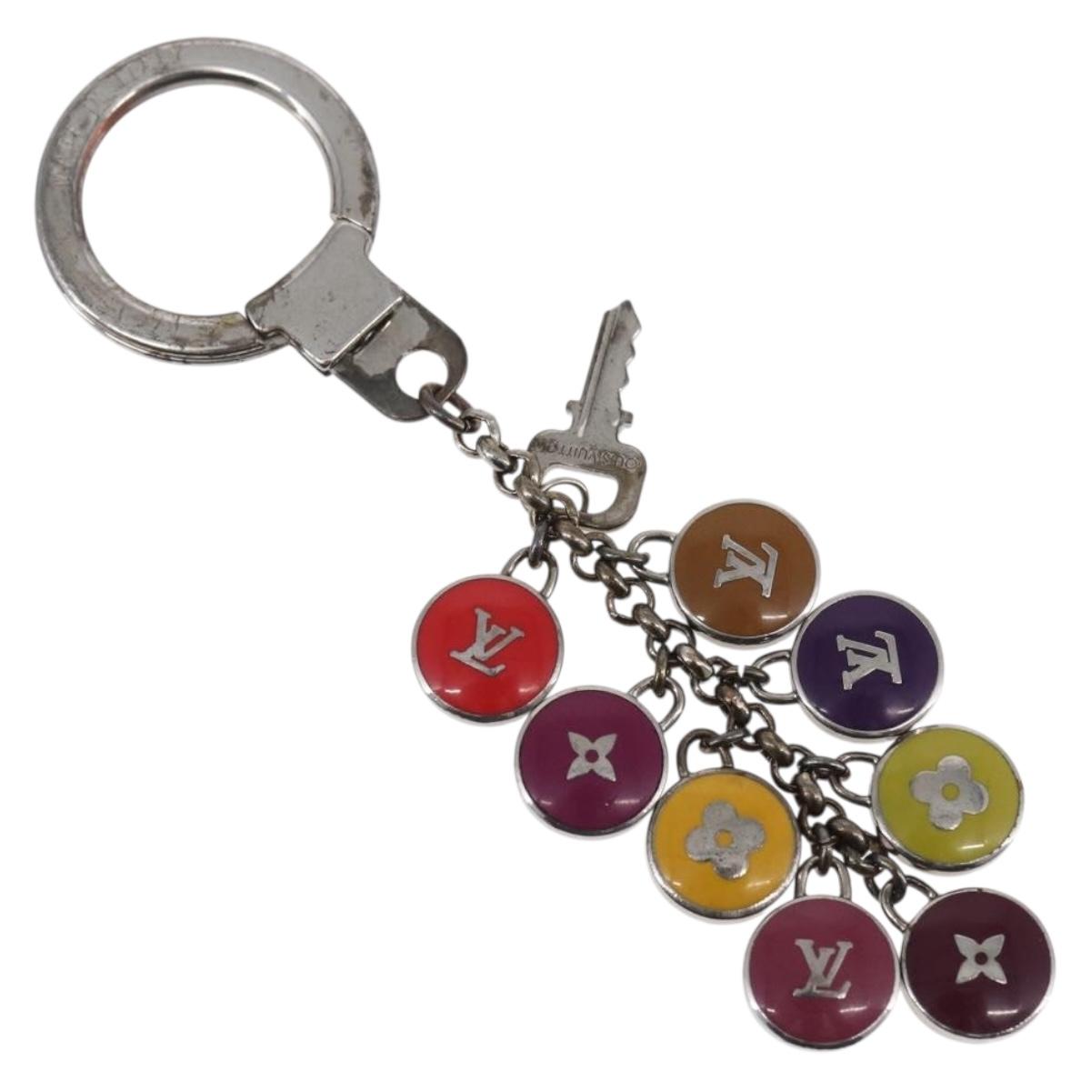 LOUIS VUITTON Monogram Porte Cles Pastille metal Silver M65381 LV Auth 154894