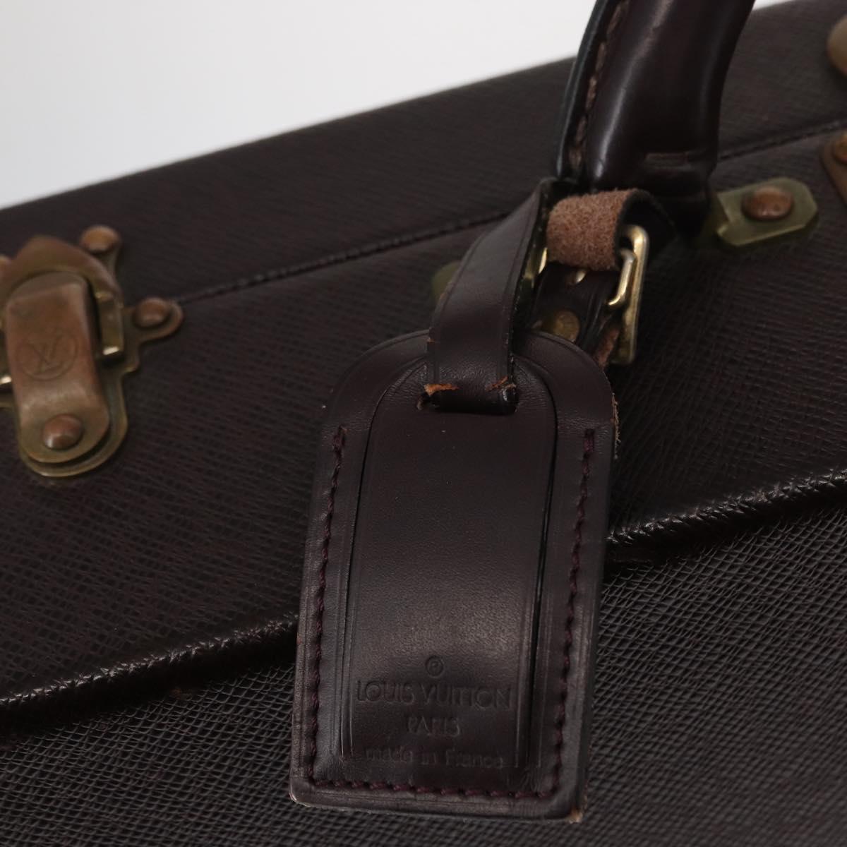 LOUIS VUITTON Taiga President Briefcase Acajou LV Auth 154896
