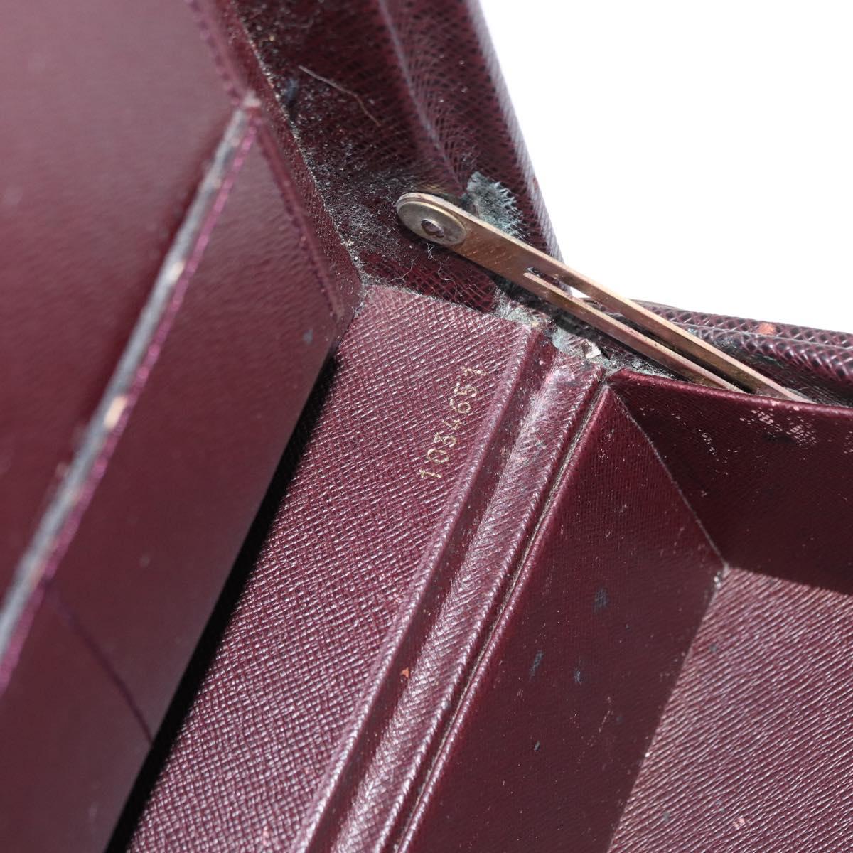 LOUIS VUITTON Taiga President Briefcase Acajou LV Auth 154896