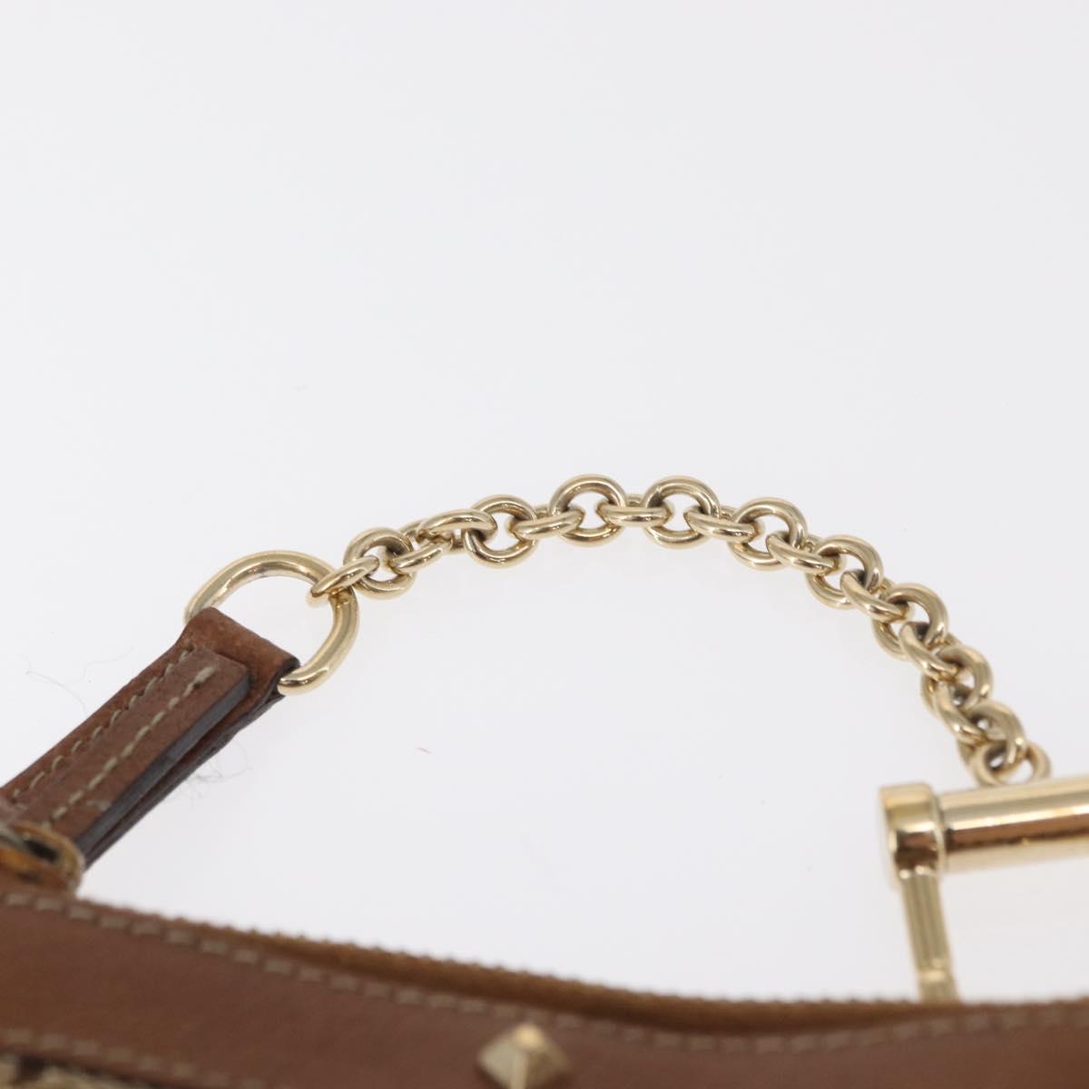 GUCCI GG Canvas Coin Purse Beige Gold 120971 Auth 154904