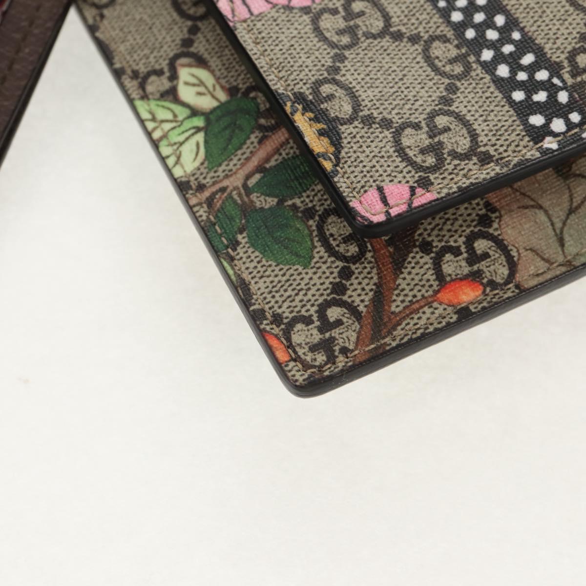 GUCCI GG Supreme Bengal Tiger Flower Bag PVC Beige Gold 454111 Auth 154913SAM
