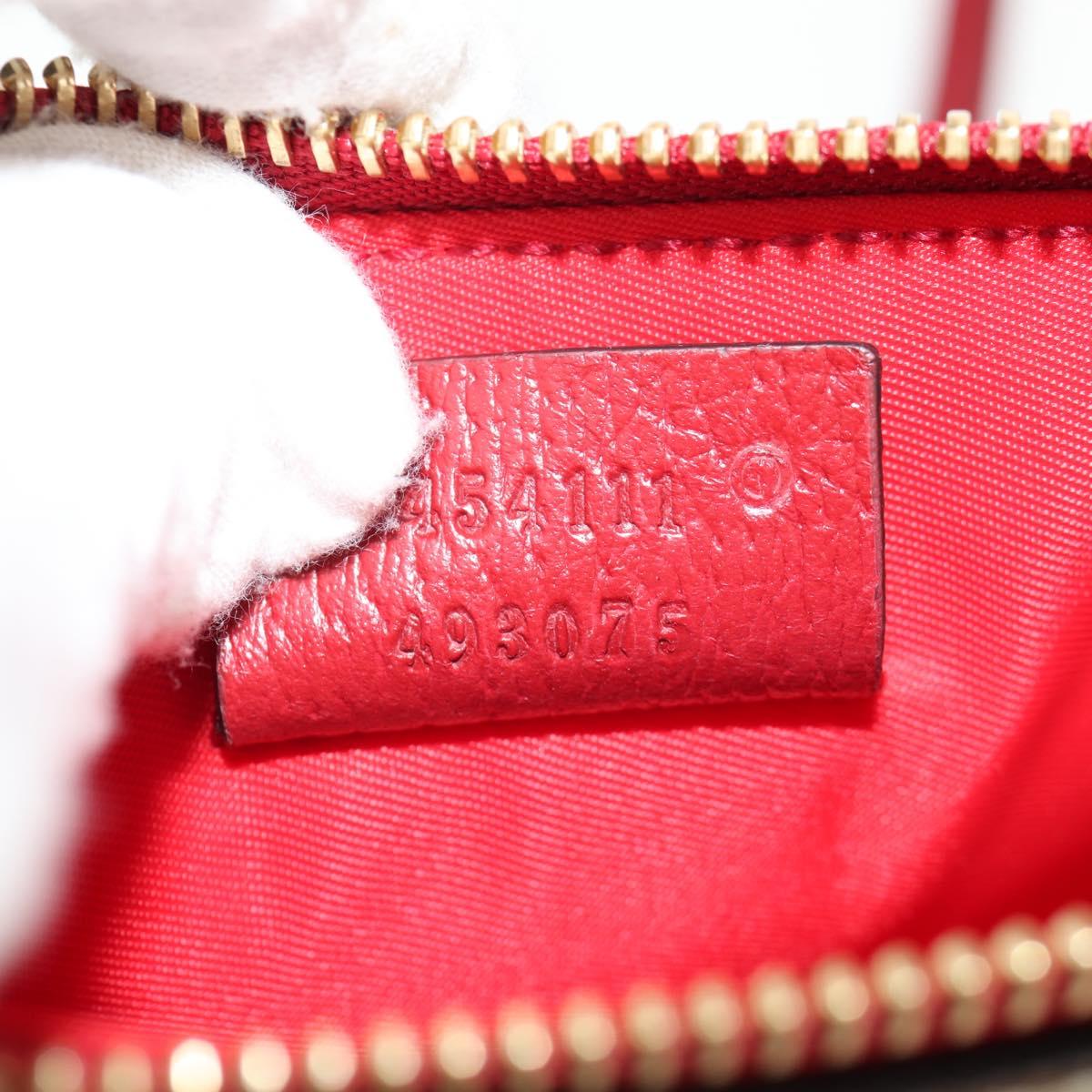 GUCCI GG Supreme Bengal Tiger Flower Bag PVC Beige Gold 454111 Auth 154913SAM