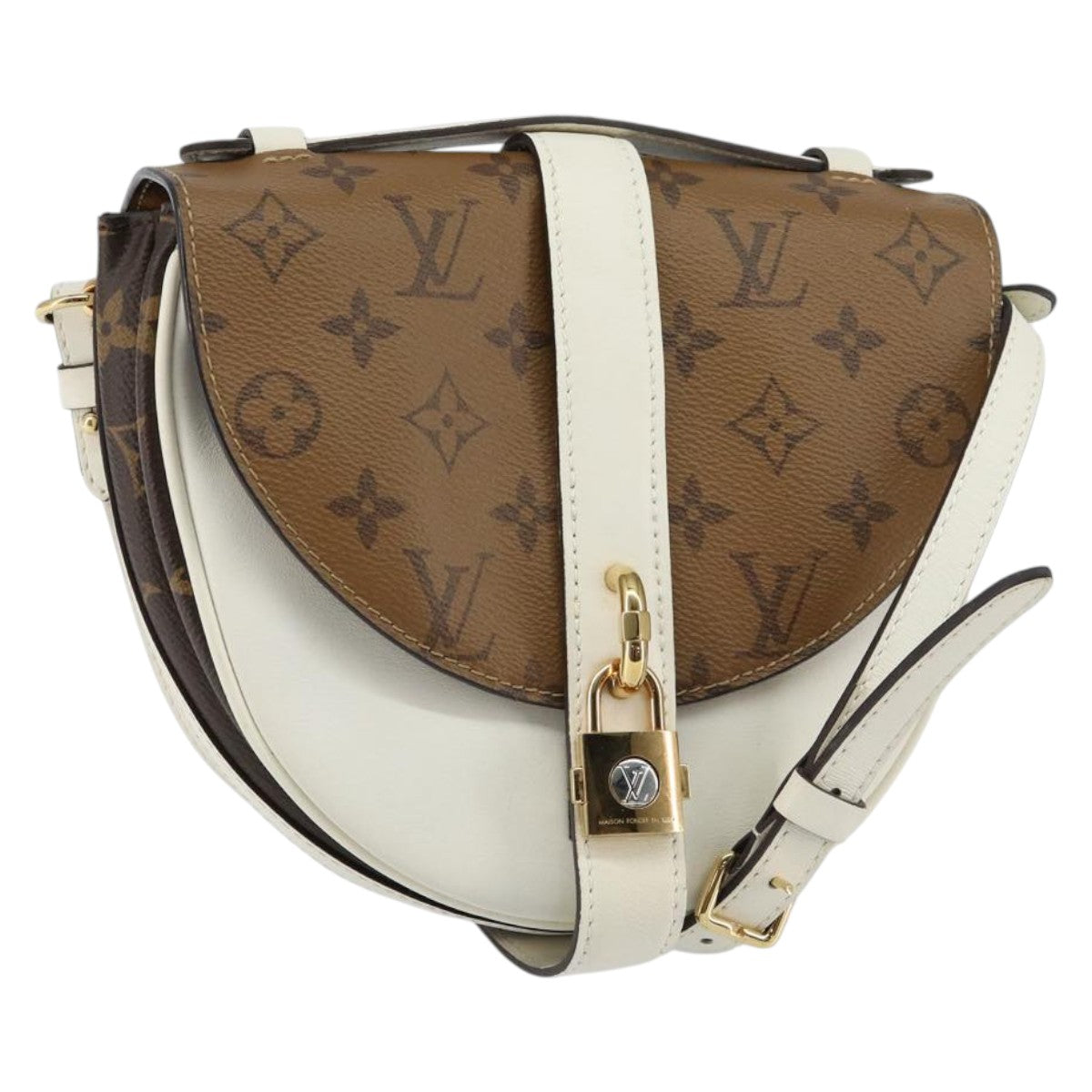 LOUIS VUITTON Monogram Reverse Shanty Lock Shoulder Bag M43645 LV Auth 154914SM
