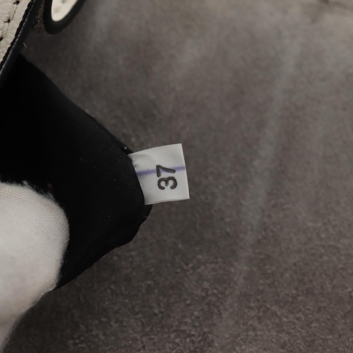 Miu Miu Mew Lady Shoulder Bag Leather White Gold Auth 154916V