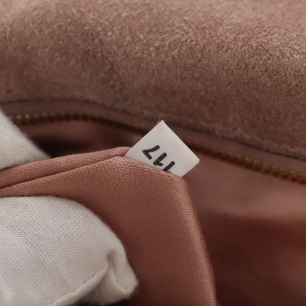 Miu Miu Mew Lady Hand Bag Leather 2way Pink Gold Auth 154917V