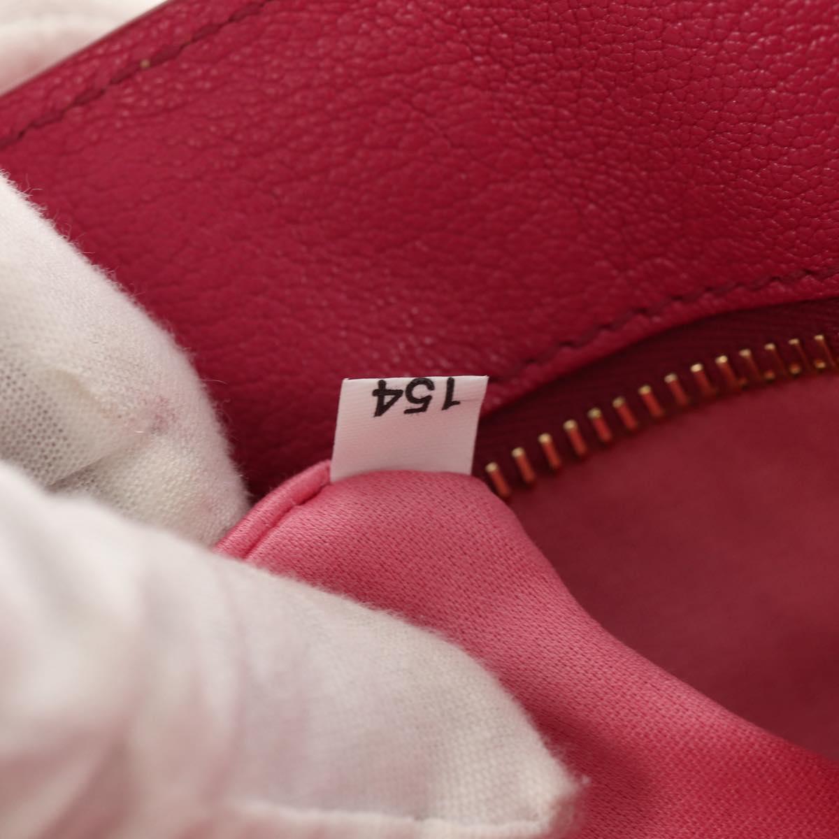 Miu Miu Madras Hand Bag Leather 2way Pink Gold Auth 154918V