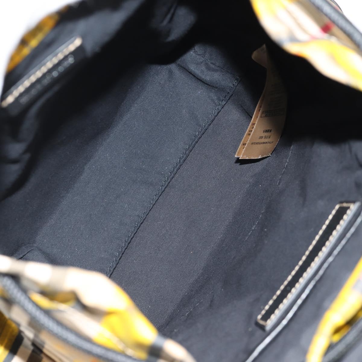 BURBERRY Nova Check Graffiti Backpack Canvas Beige Auth 154919V