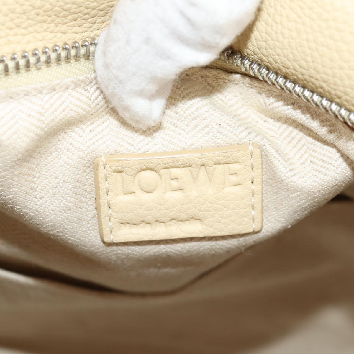 LOEWE Puzzle bag Medium Hand Bag Leather 2way Light Blue Silver Auth 154922SAM