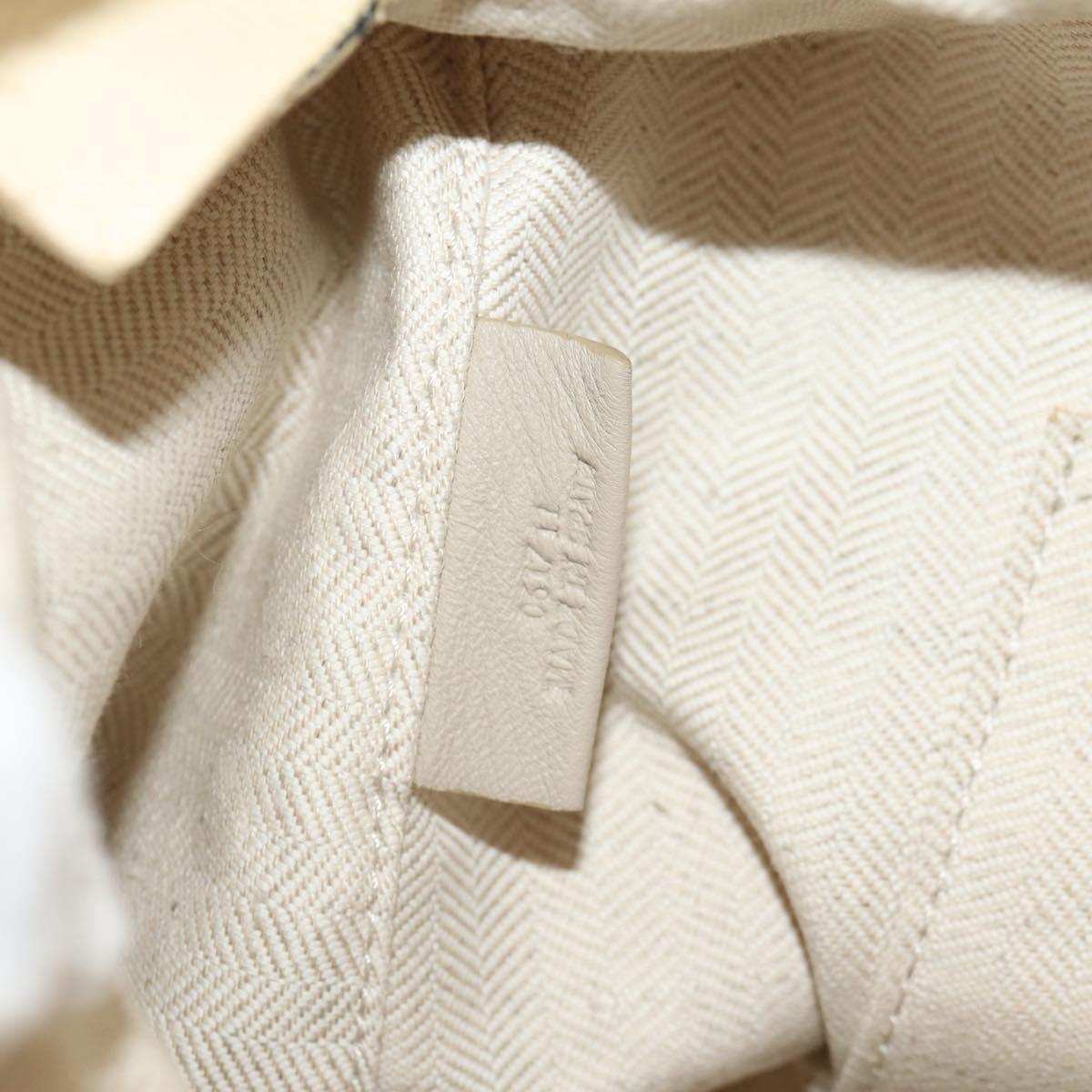 LOEWE Puzzle bag Medium Hand Bag Leather 2way Light Blue Silver Auth 154922SAM