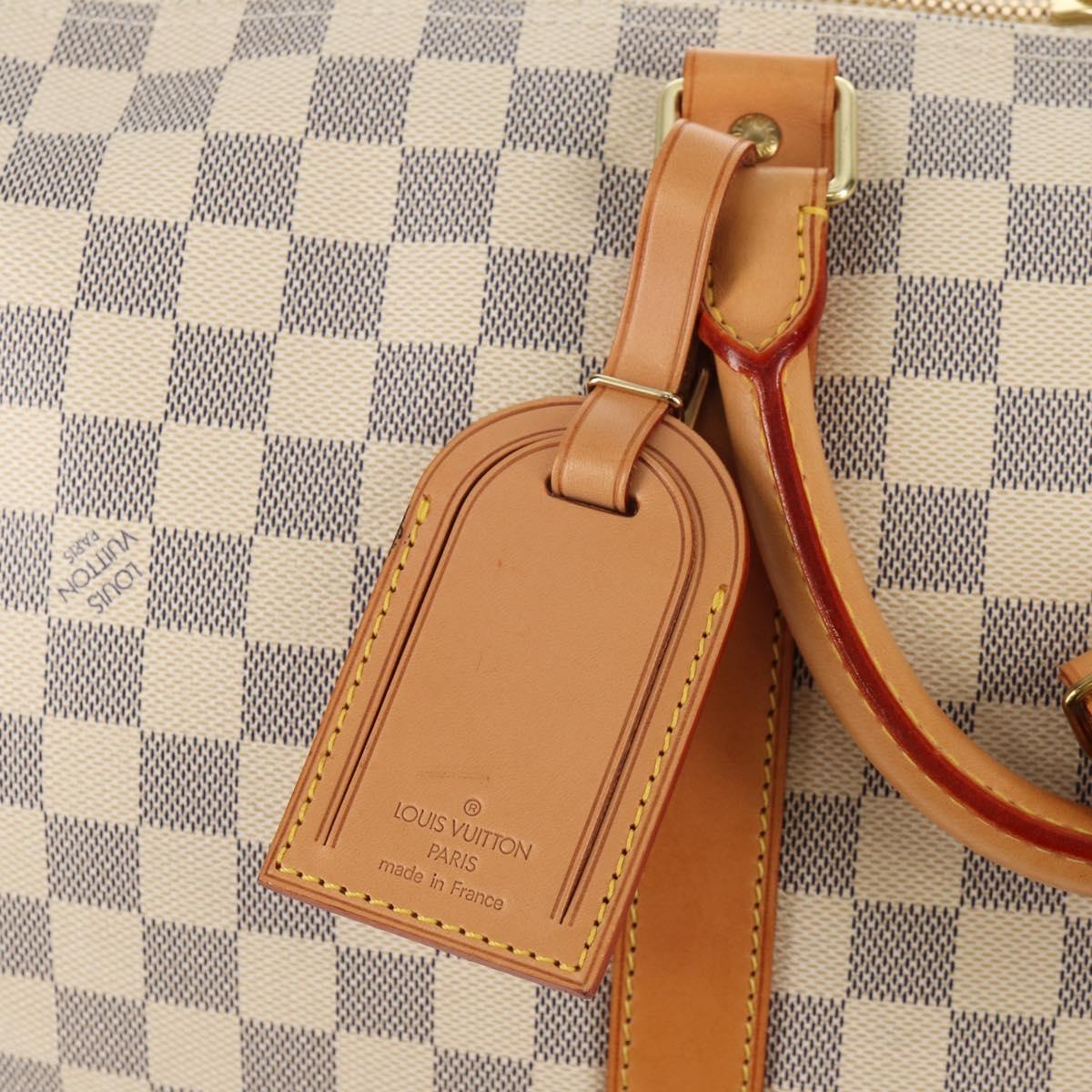 LOUIS VUITTON Damier Azur Keepall 50 Boston Bag N41430 LV Auth 154925V