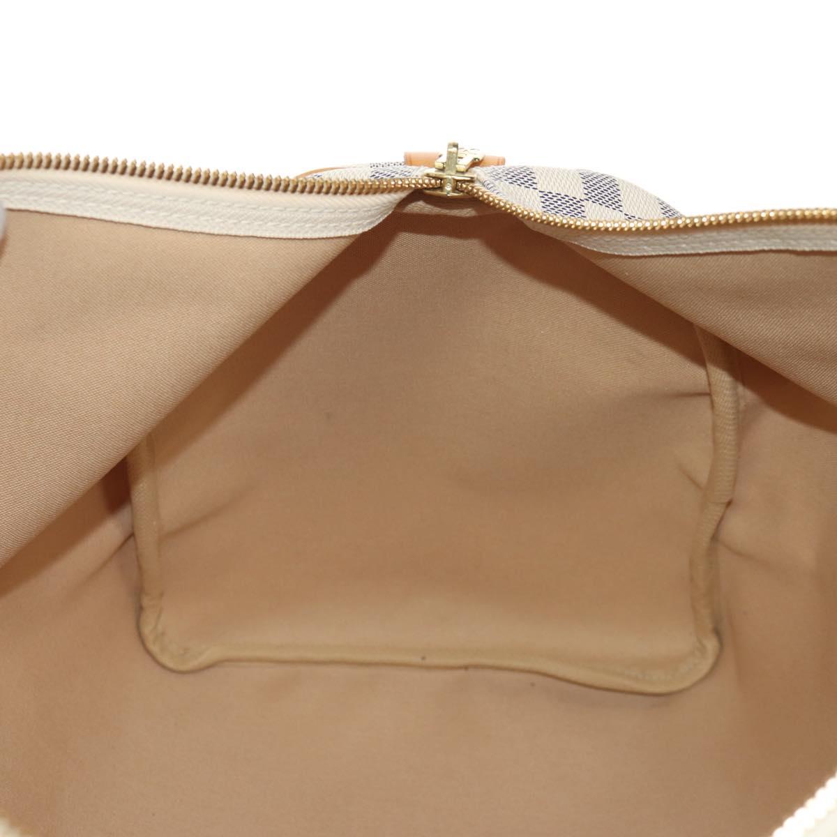 LOUIS VUITTON Damier Azur Keepall 50 Boston Bag N41430 LV Auth 154925V