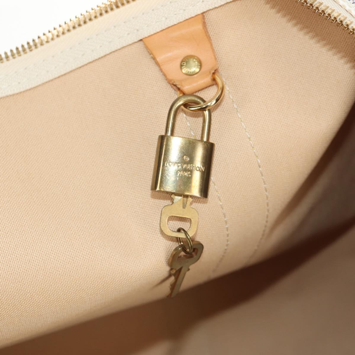 LOUIS VUITTON Damier Azur Keepall 50 Boston Bag N41430 LV Auth 154925V