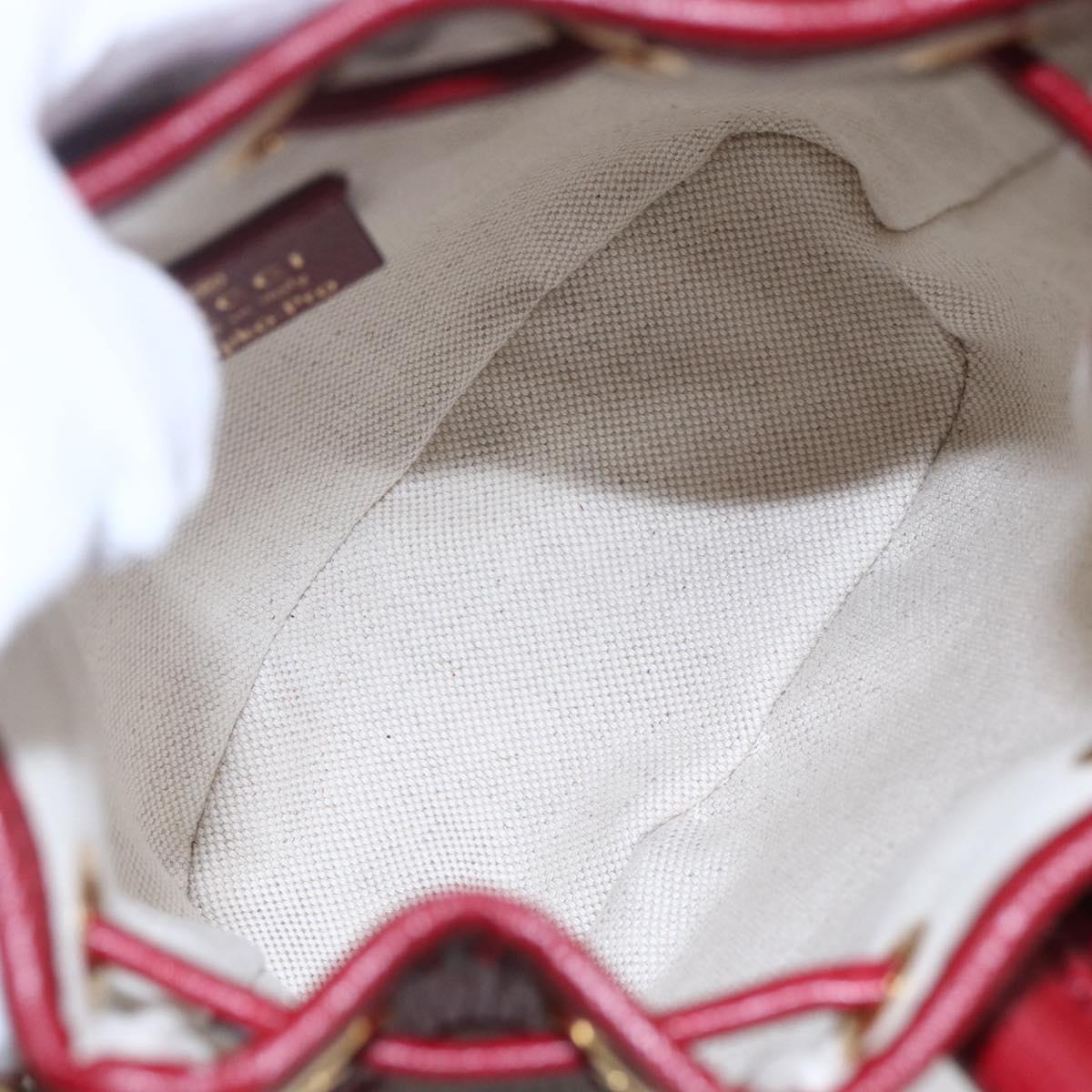 GUCCI Micro GG Supreme Doraemon Mini Bucket Bag PVC Beige 647801 Auth 154926SAM