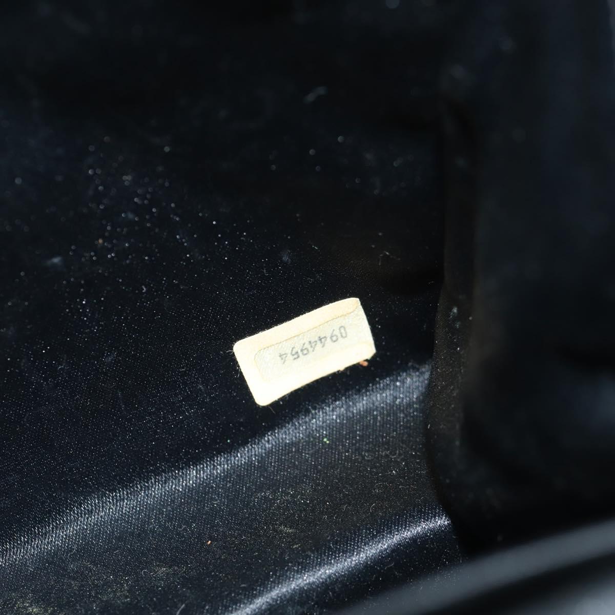 CHANEL Matelasse Chain Shoulder Bag Satin Black Gold CC Auth 154932SAV