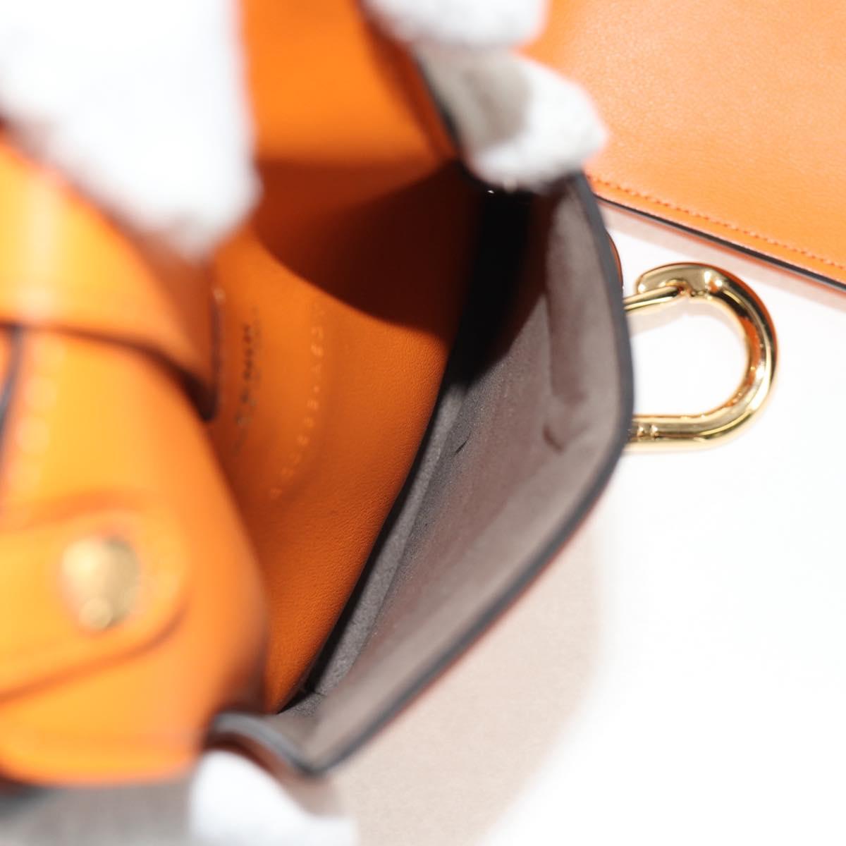 FENDI Multi Accessory Belt Belt Leather Orange Gold Auth 154935M