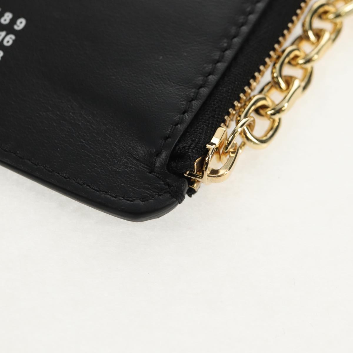 Maison Margiela 4 Stitch Fragment Case Compact Wallet Leather Black Auth 154938M