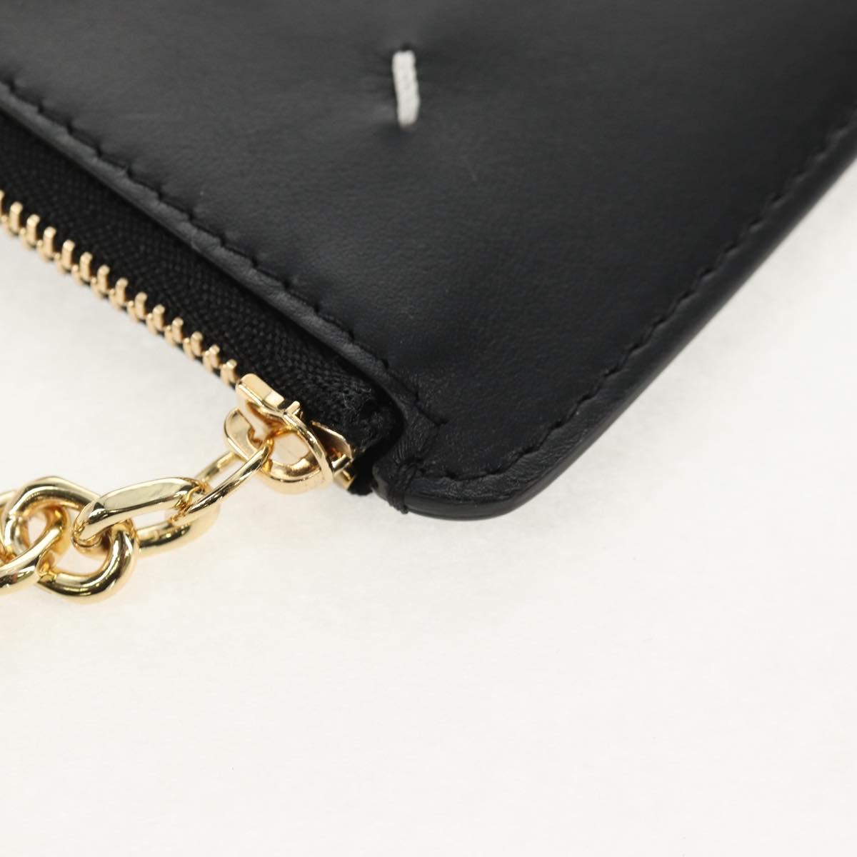 Maison Margiela 4 Stitch Fragment Case Compact Wallet Leather Black Auth 154938M