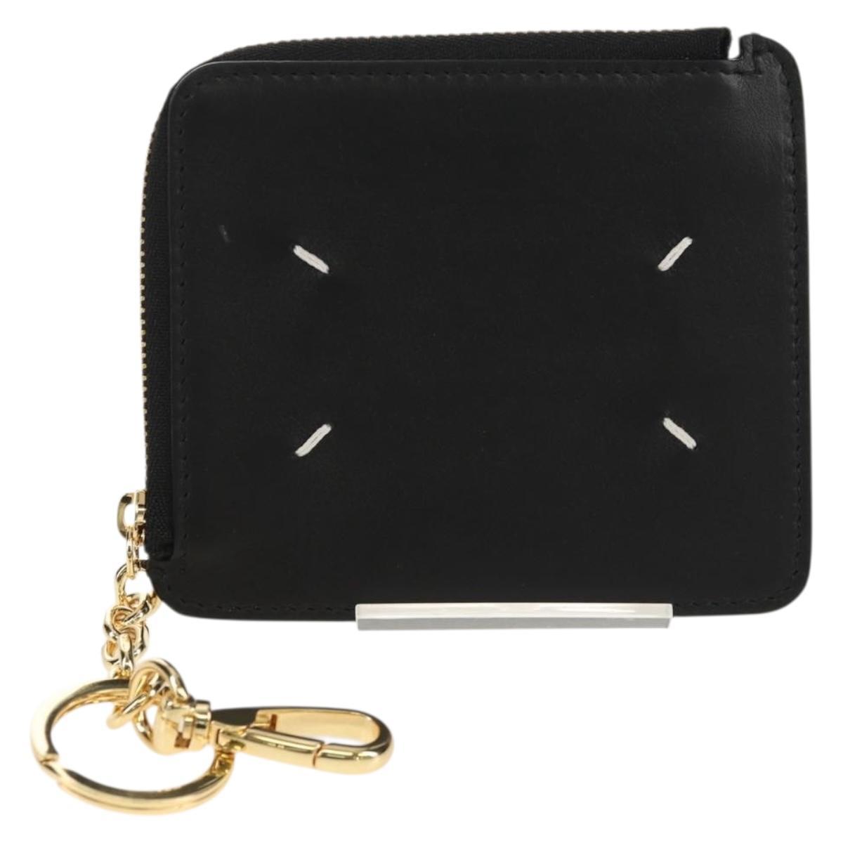 Maison Margiela 4 Stitch Fragment Case Compact Wallet Leather Black Auth 154938M