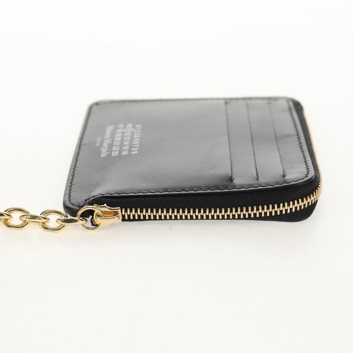 Maison Margiela 4 Stitch Fragment Case Compact Wallet Leather Black Auth 154938M